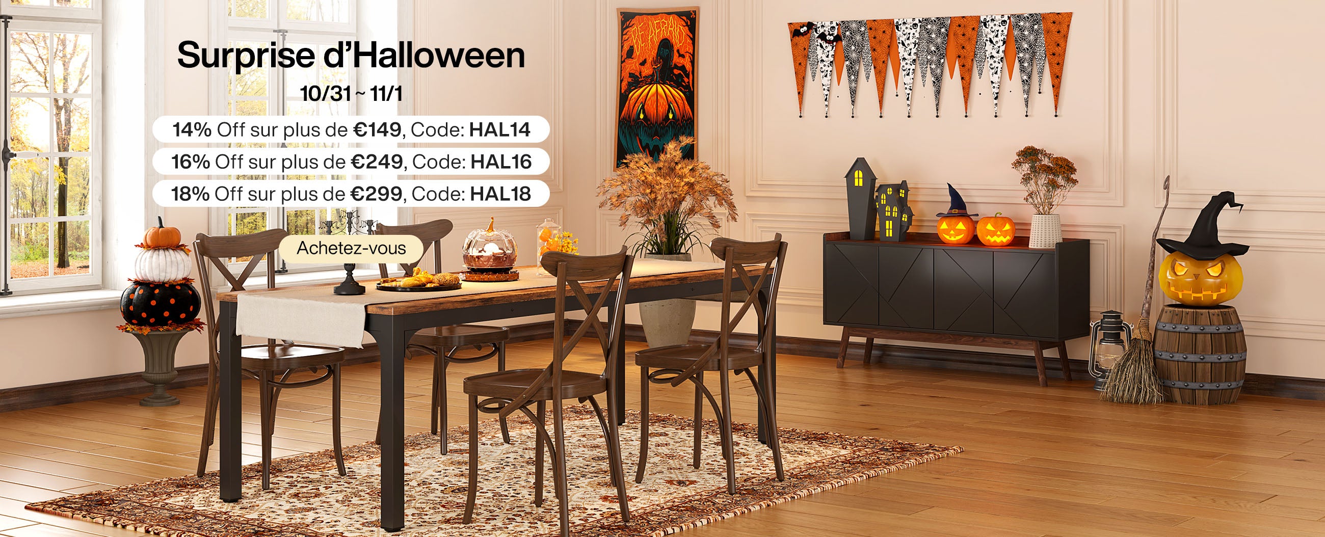 Ventes d'Halloween 2024 de Tribesigns : obtenez de grosses réductions sur les meubles