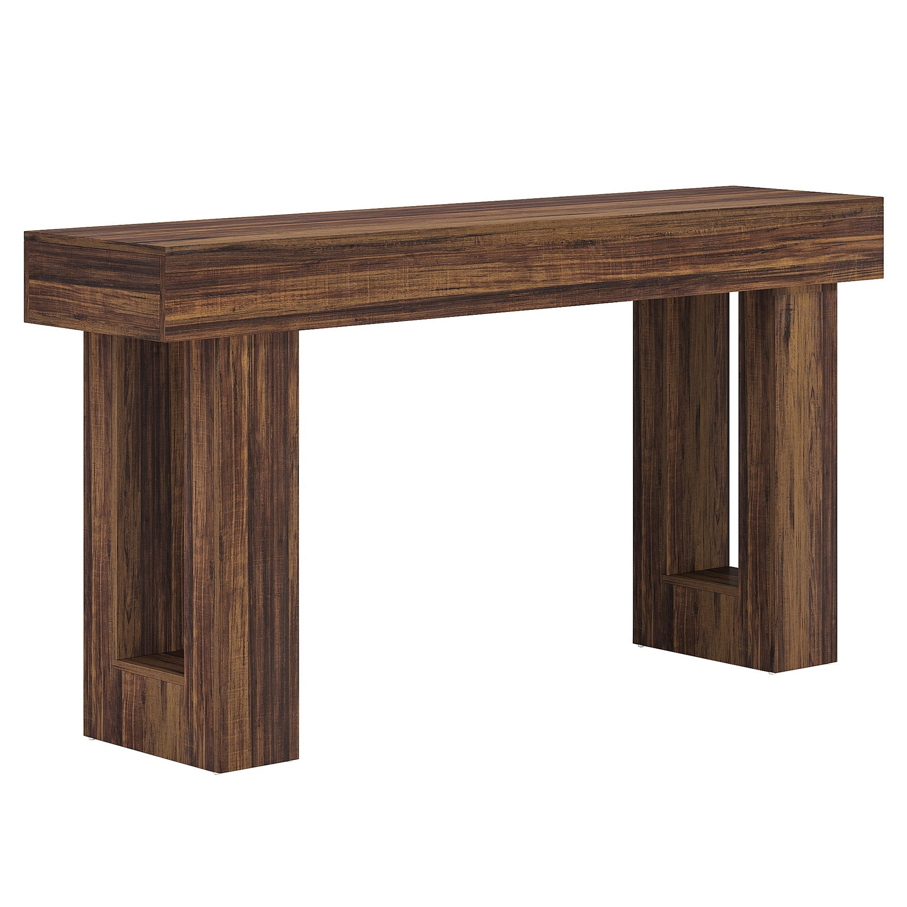 Tribesigns Console rectangulaire en bois de 160 cm de diamètre à placer derrière un canapé
