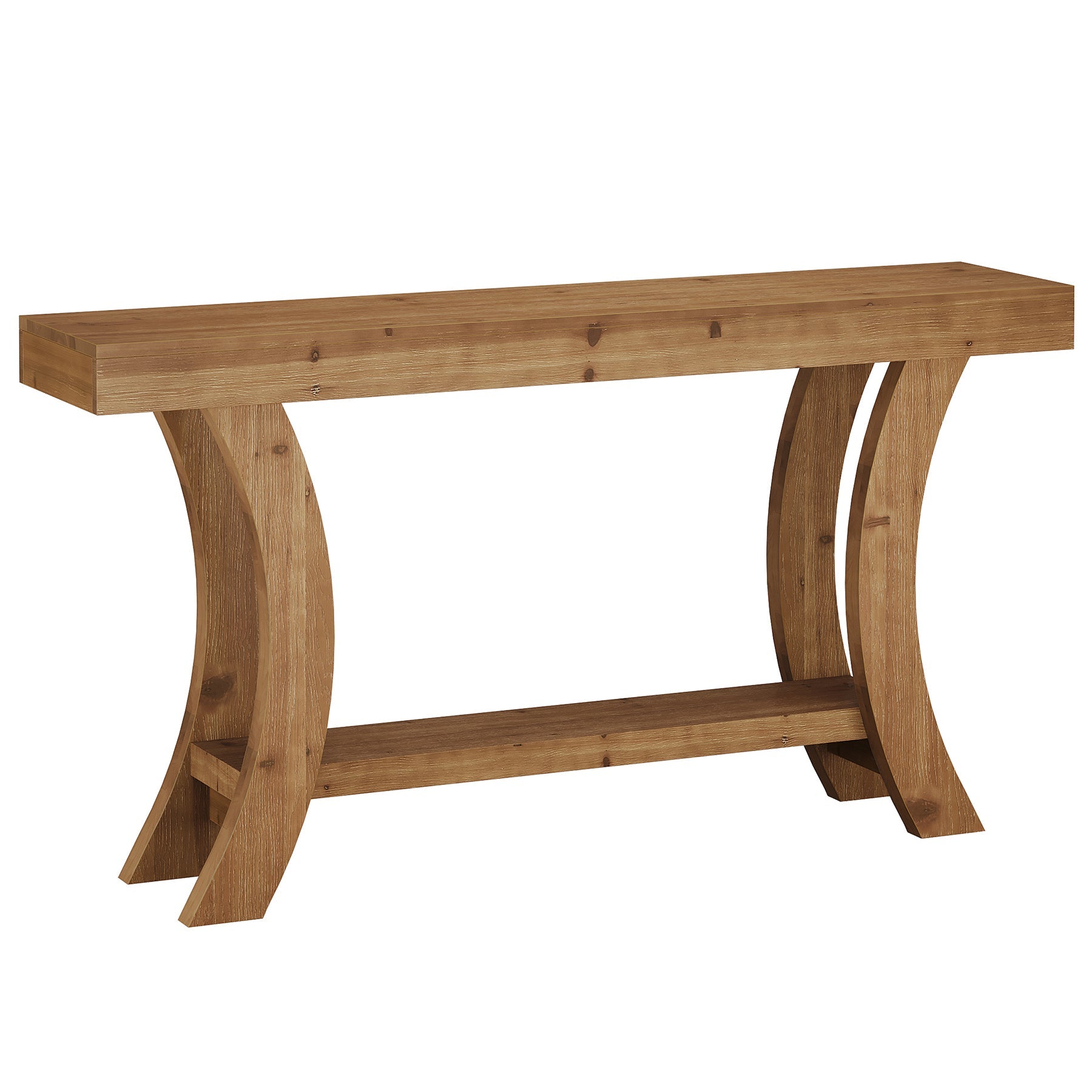 Tribesigns Console en bois massif 160 cm, Table d'entrée avec étagère et cadre arqué