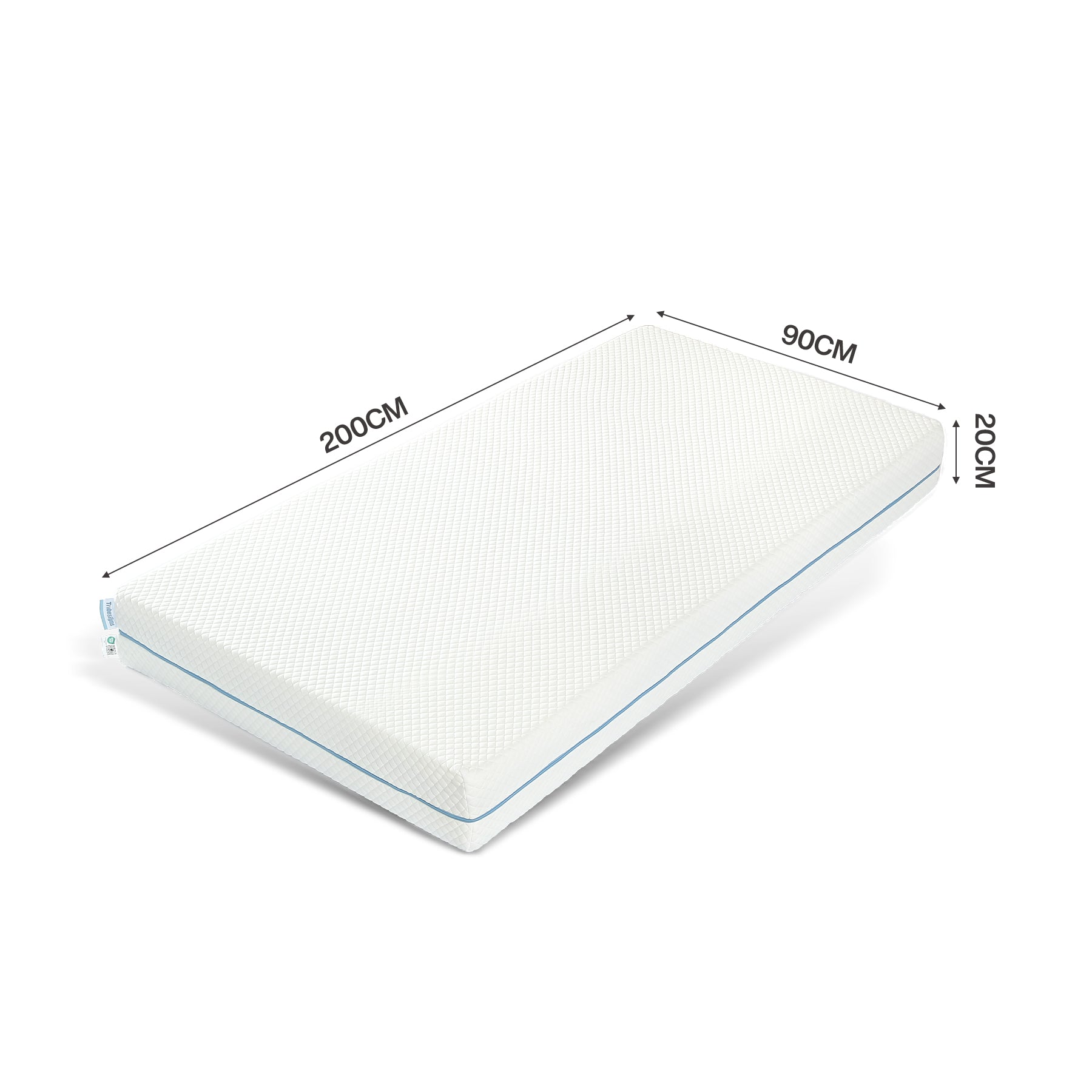 Tribesigns Matelas 90x200 cm, Épaisseur 20 cm, Matelas en Mousse à Mémoire de Forme