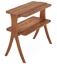 Tribesigns Table d'appoint étroite pour Salon à 2 niveaux avec pieds pour salon