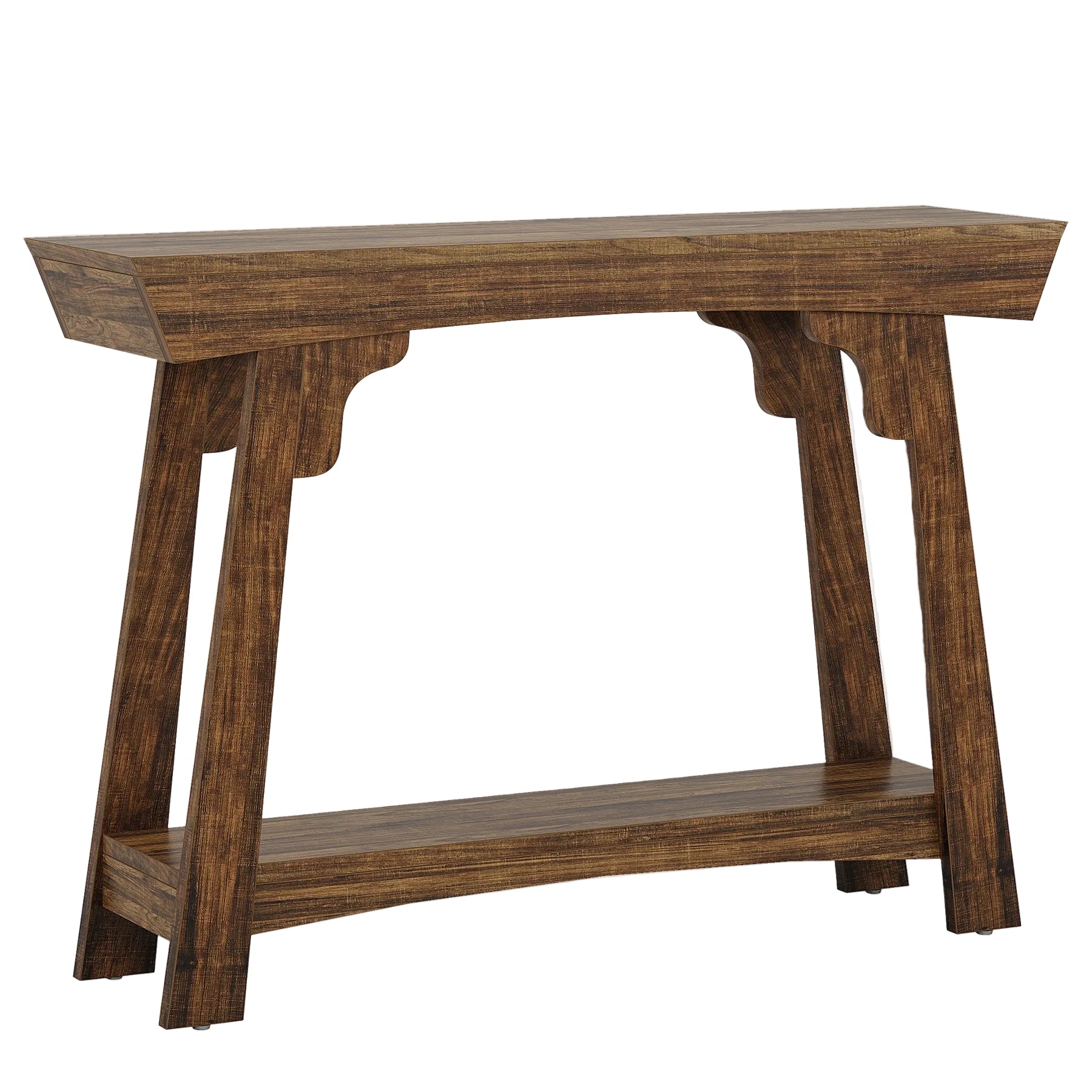 Tribesigns Table console, Table d'entrée étroite à 2 niveaux avec étagère