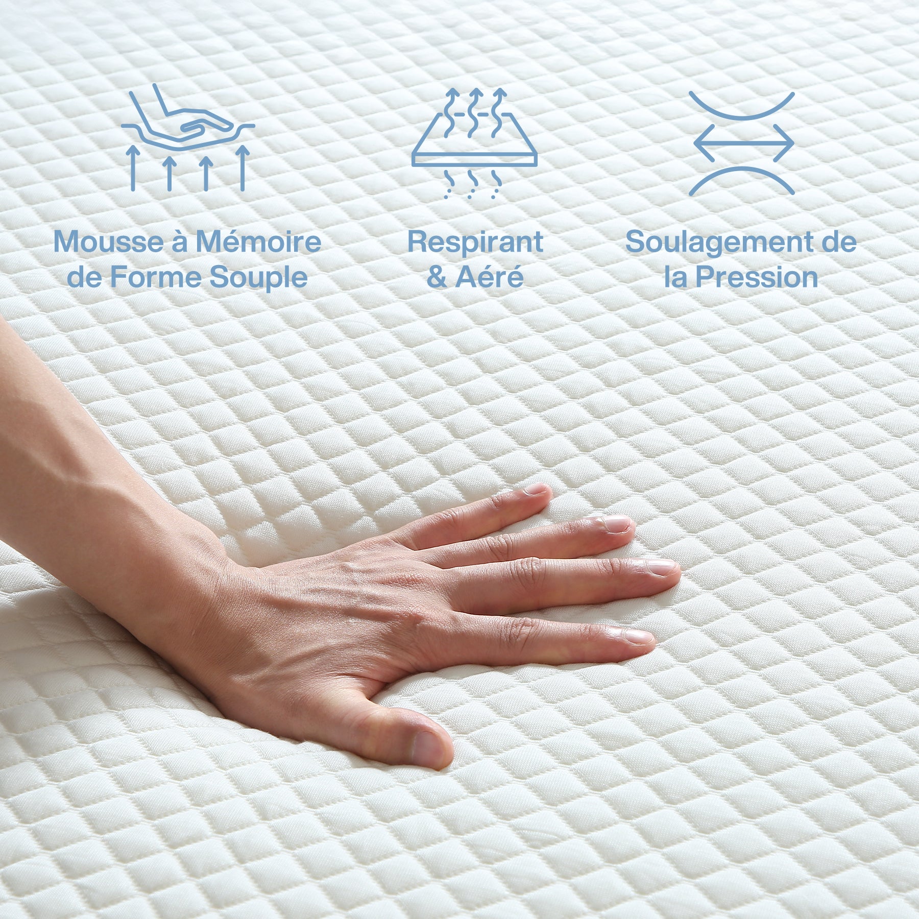 Tribesigns Matelas 90x200 cm, Épaisseur 20 cm, Matelas en Mousse à Mémoire de Forme