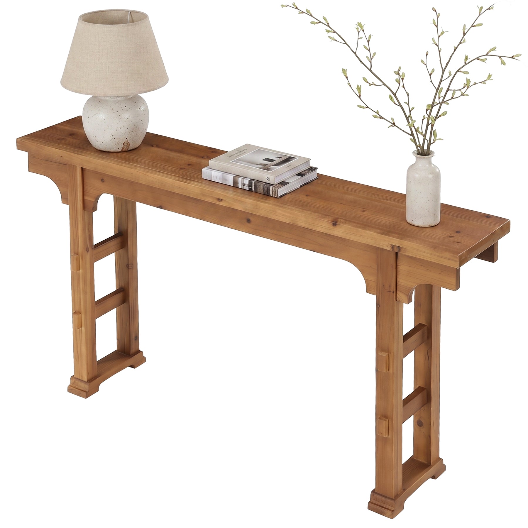Tribesigns Console en bois – 160 x 30 x 85 cm, Style vintage marron, idéale pour les petits espaces entrée, couloir, salon