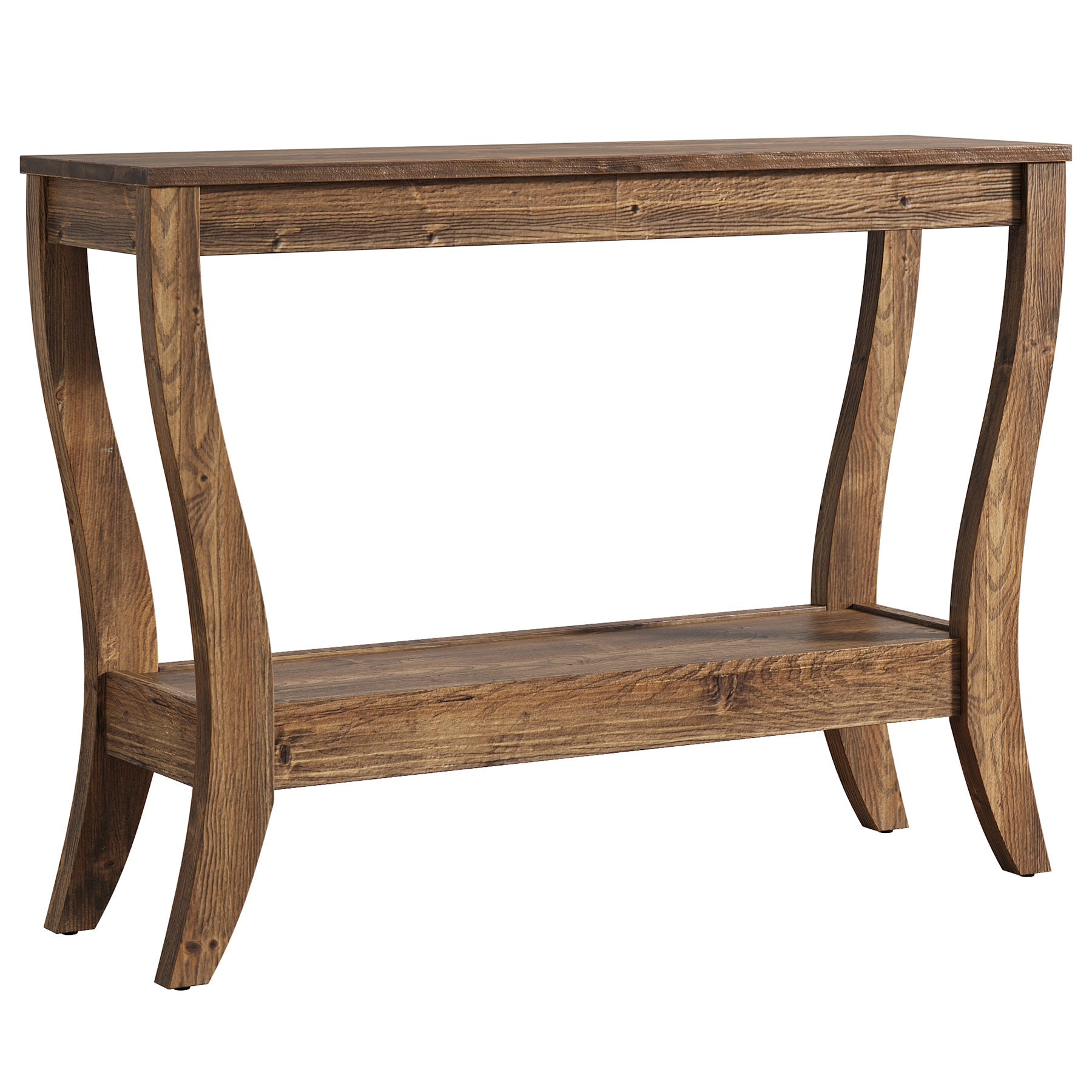 Tribesigns Console en bois de 105 cm, Table d'entrée de style campagnard à 2 niveaux avec rangement