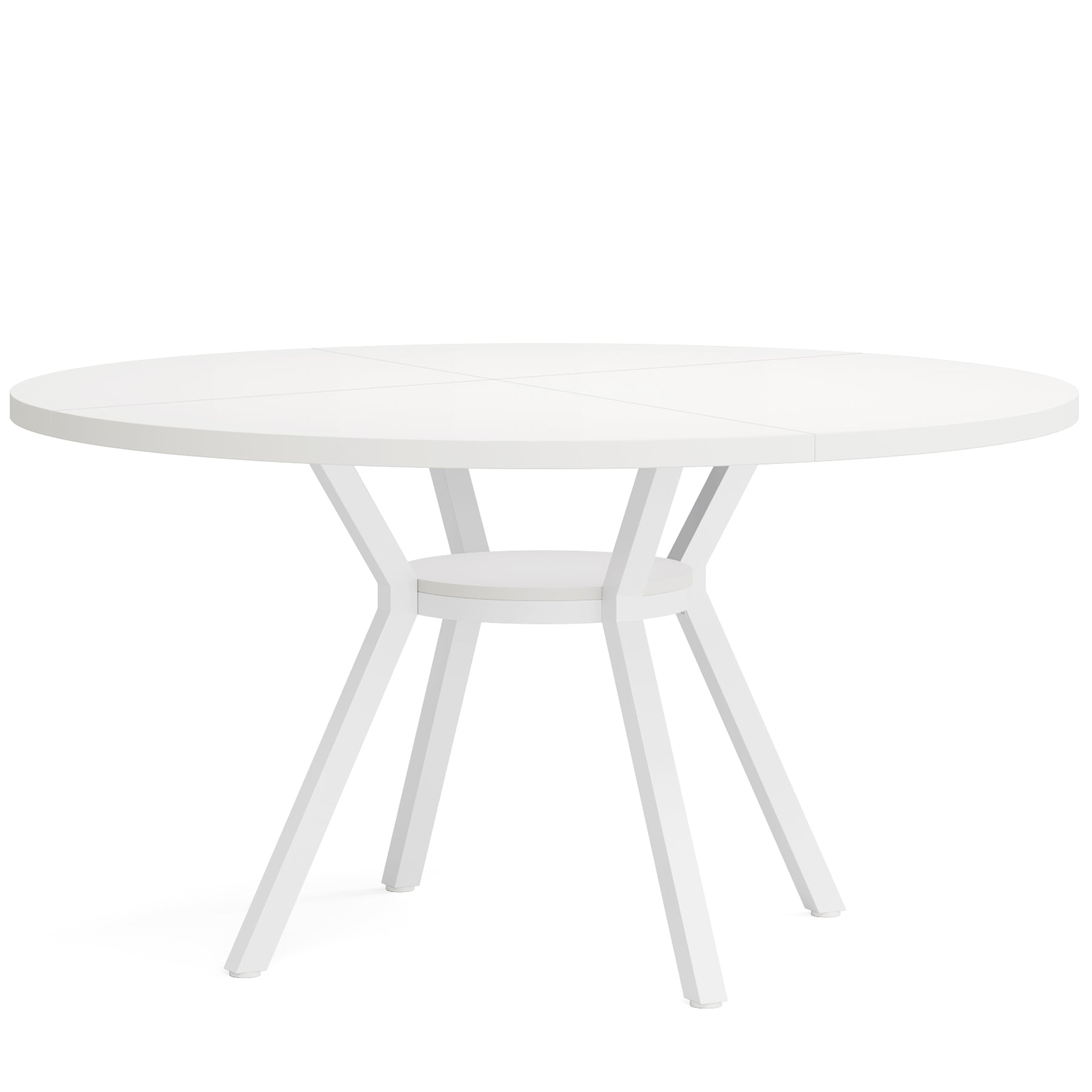 Tribesigns Table à manger ronde, Table de cuisine moderne de 120 cm pour 4 personnes