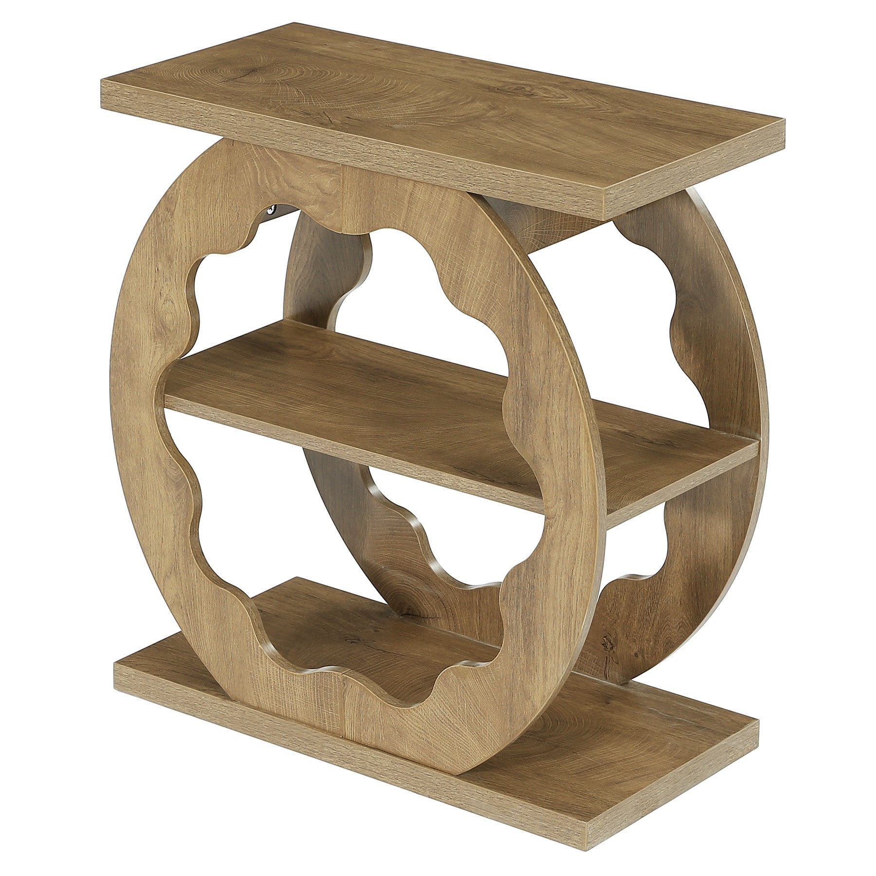 Tribesigns Table d'appoint étroite avec 3 niveaux de rangement, Petite table de chevet pour canapé et chambre