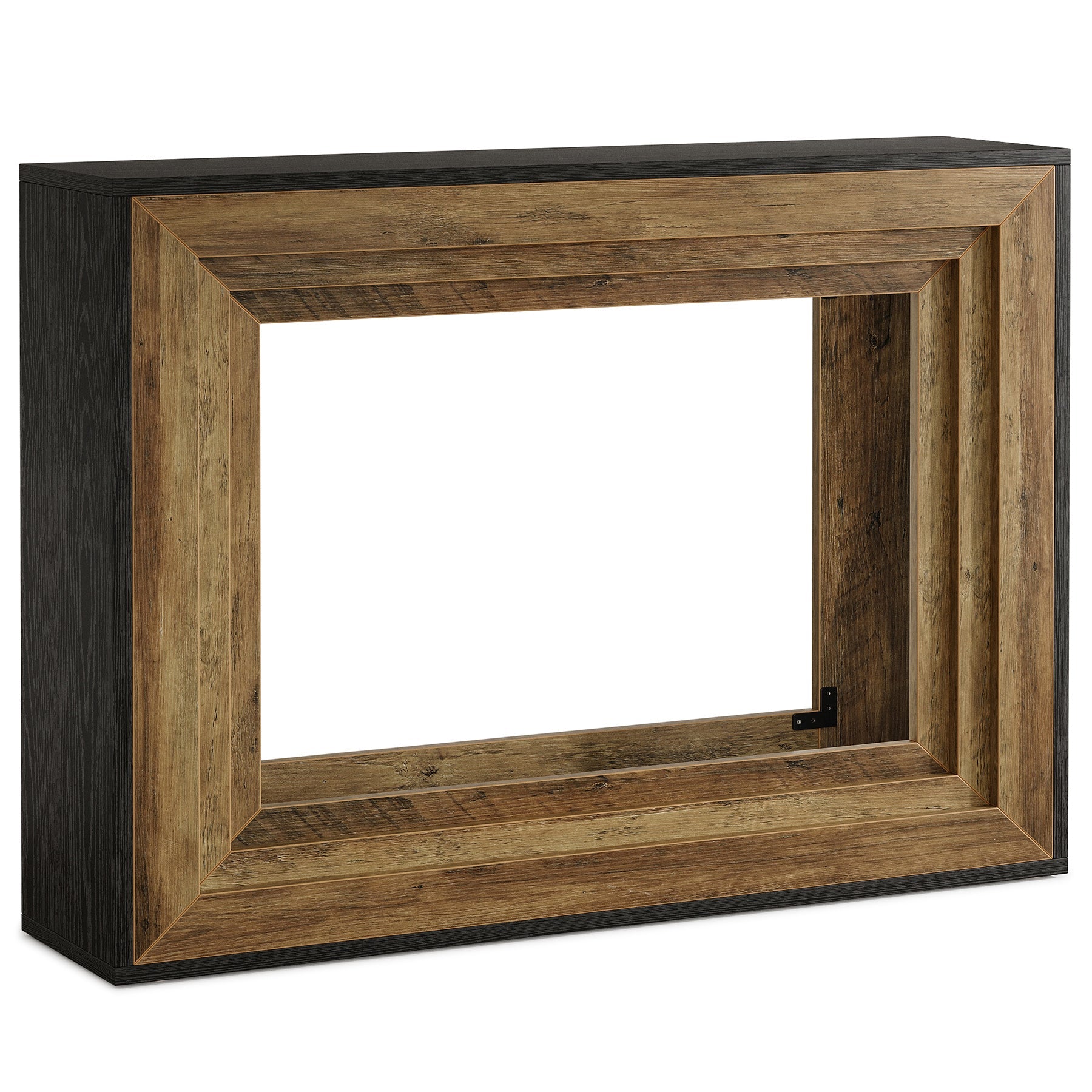 Console 105 cm avec 2 étagères, Table d'entrée étroite pour salon et hall d'entrée