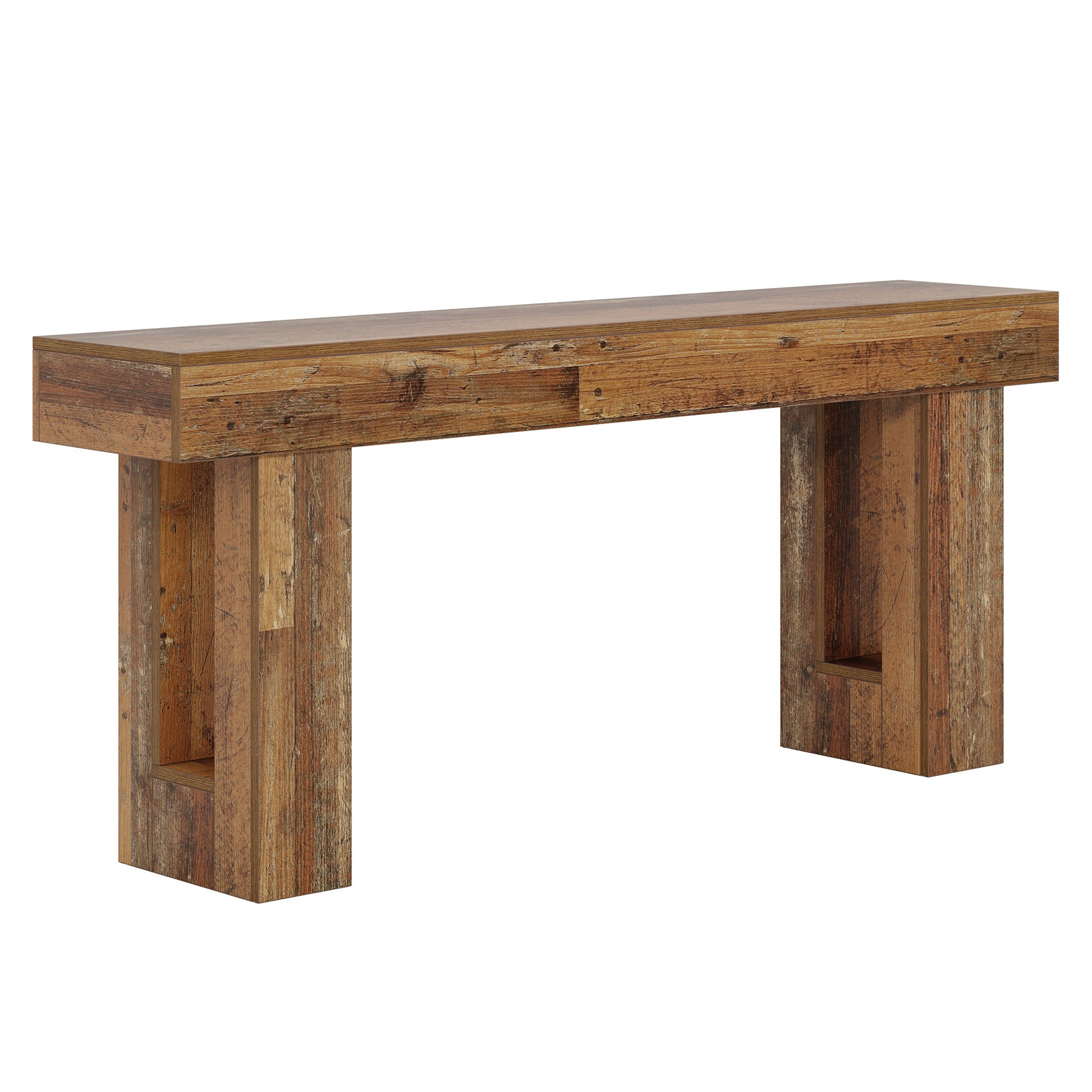 Tribesigns Table console de 160 cm, Table d'entrée de style ferme en bois