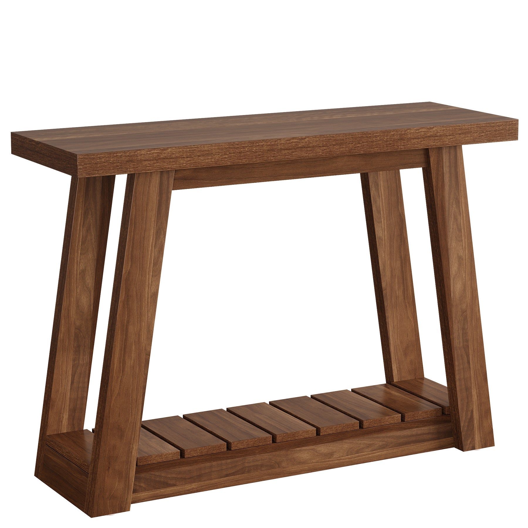 Tribesigns Console étroite de 105 cm, Table d'entrée avec deux étagères et espace de rangement ouvert