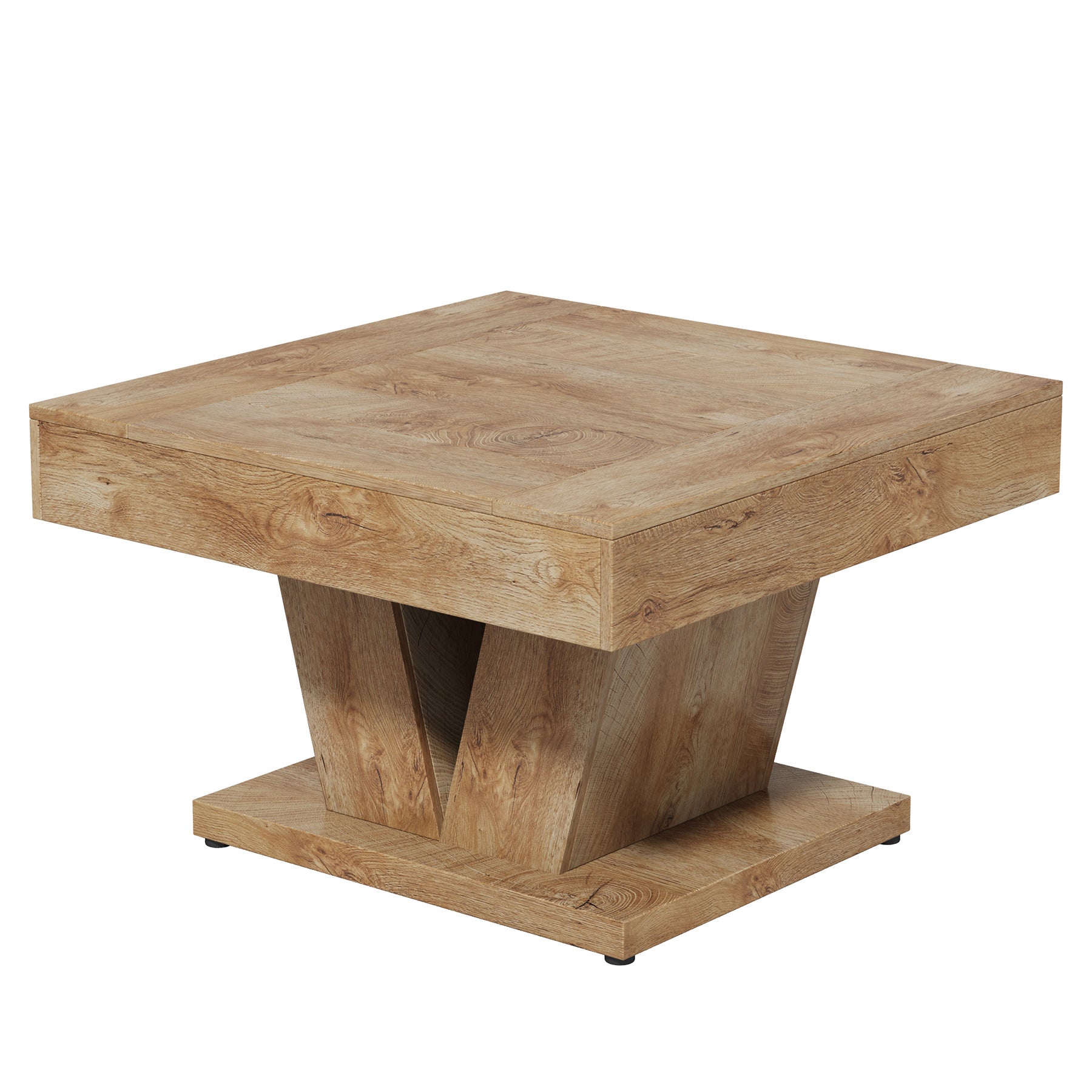 Tribesigns Table basse carrée, Table basse en bois pour salon