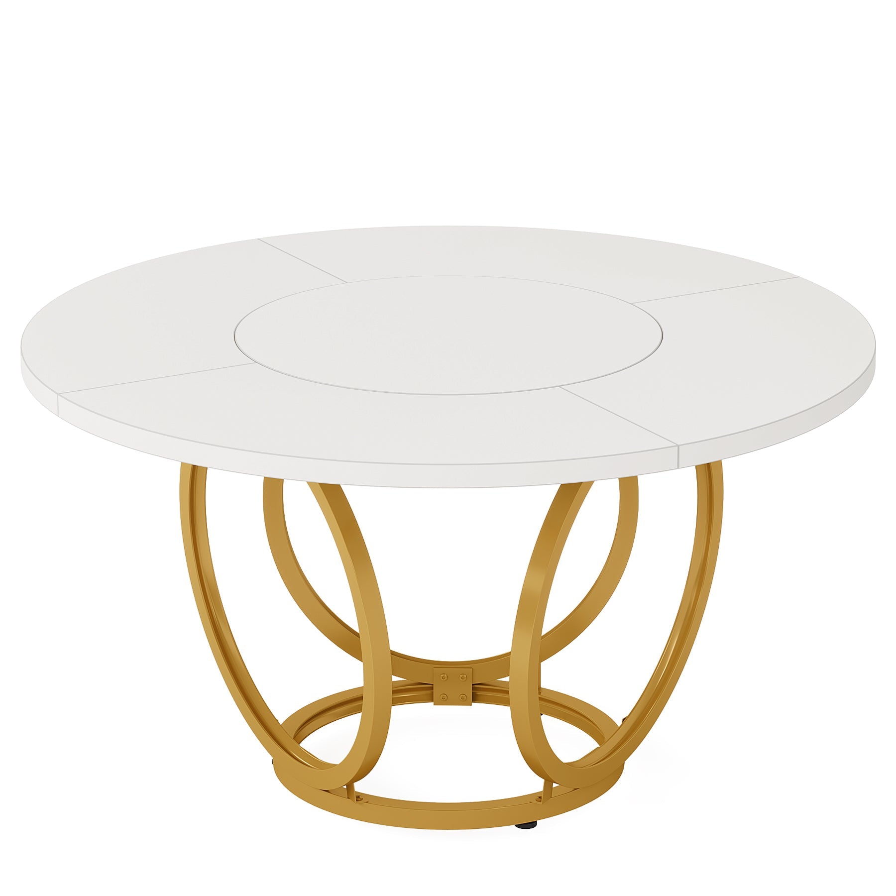 Tribesigns Table à manger ronde, Table à manger de cuisine moderne 120 cm