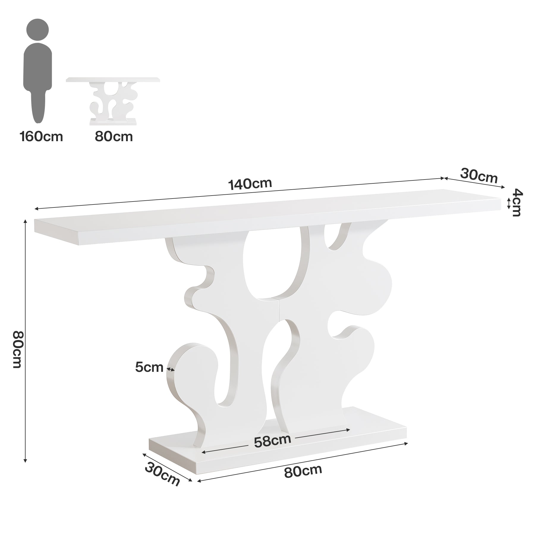 Tribesigns Console moderne pour entrée, Table basse étroite en bois pour salon, couloir, foyer