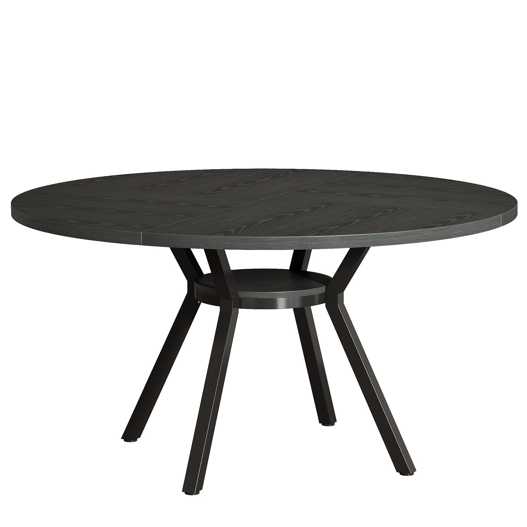 Tribesigns Table à manger ronde, Table de cuisine moderne de 120 cm pour 4 personnes