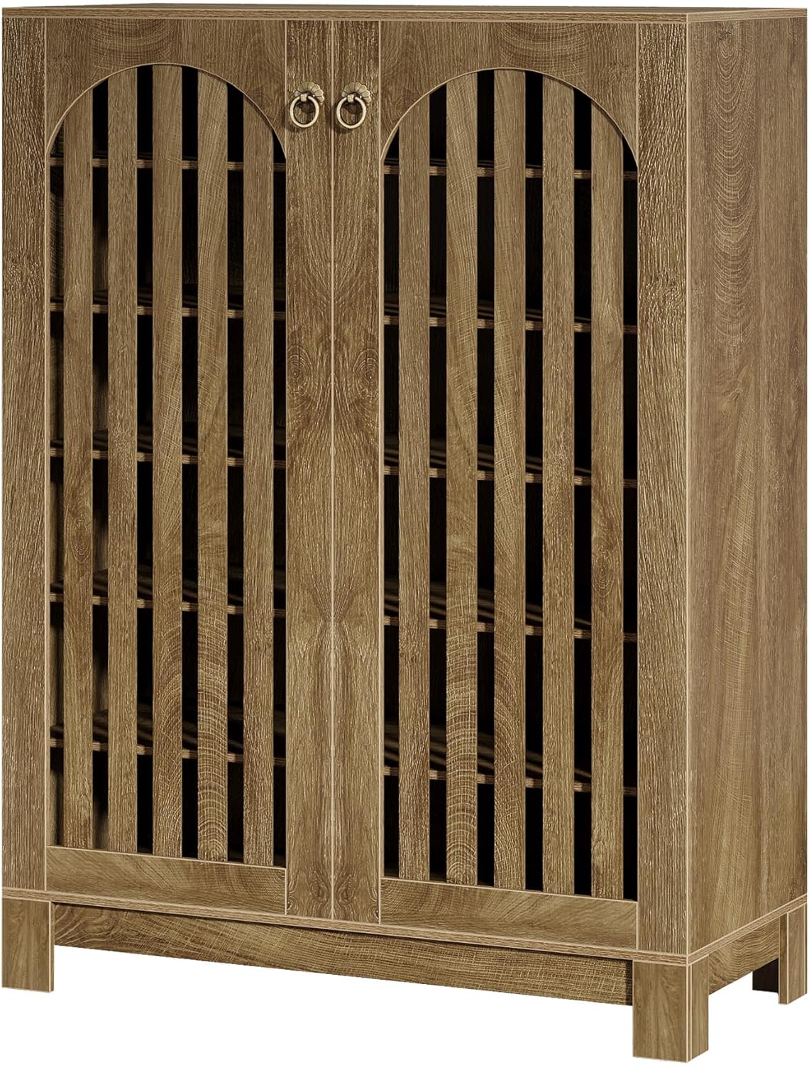 Tribesigns Grand meuble à chaussures à façade ajourée 6 niveaux avec étagères modulables