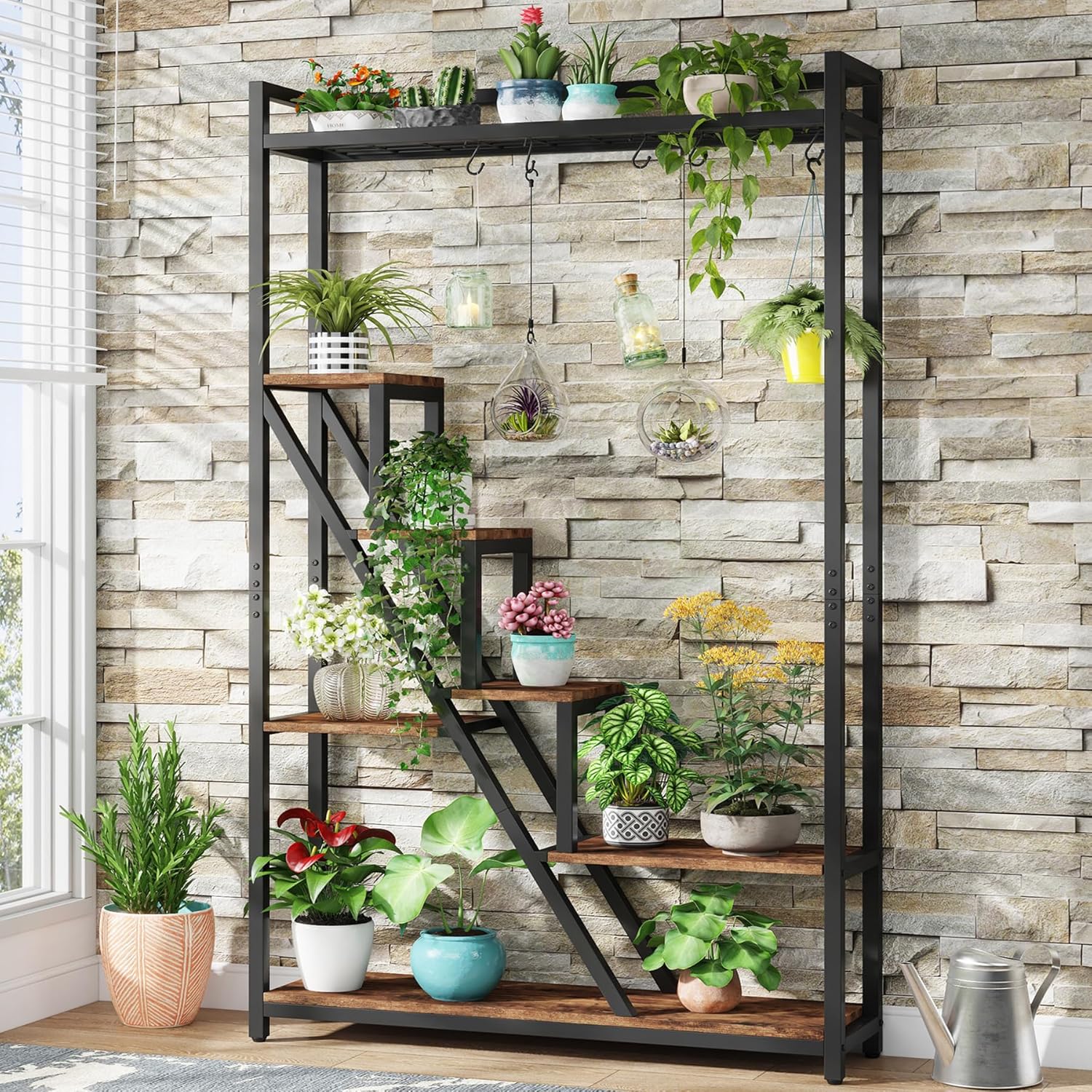 etagere plantes Tribesigns Support pour plantes d'intérieur à 7 niveaux, Grande  étagèr-TribesignsFR