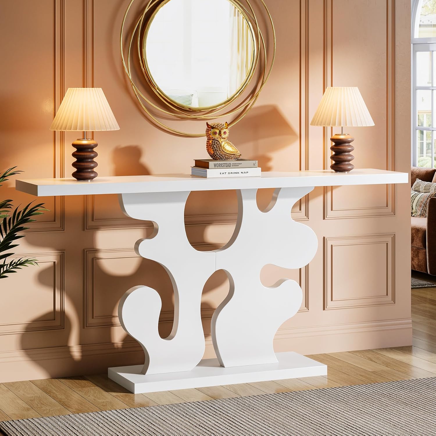Tribesigns Console moderne pour entrée, Table basse étroite en bois pour salon, couloir, foyer