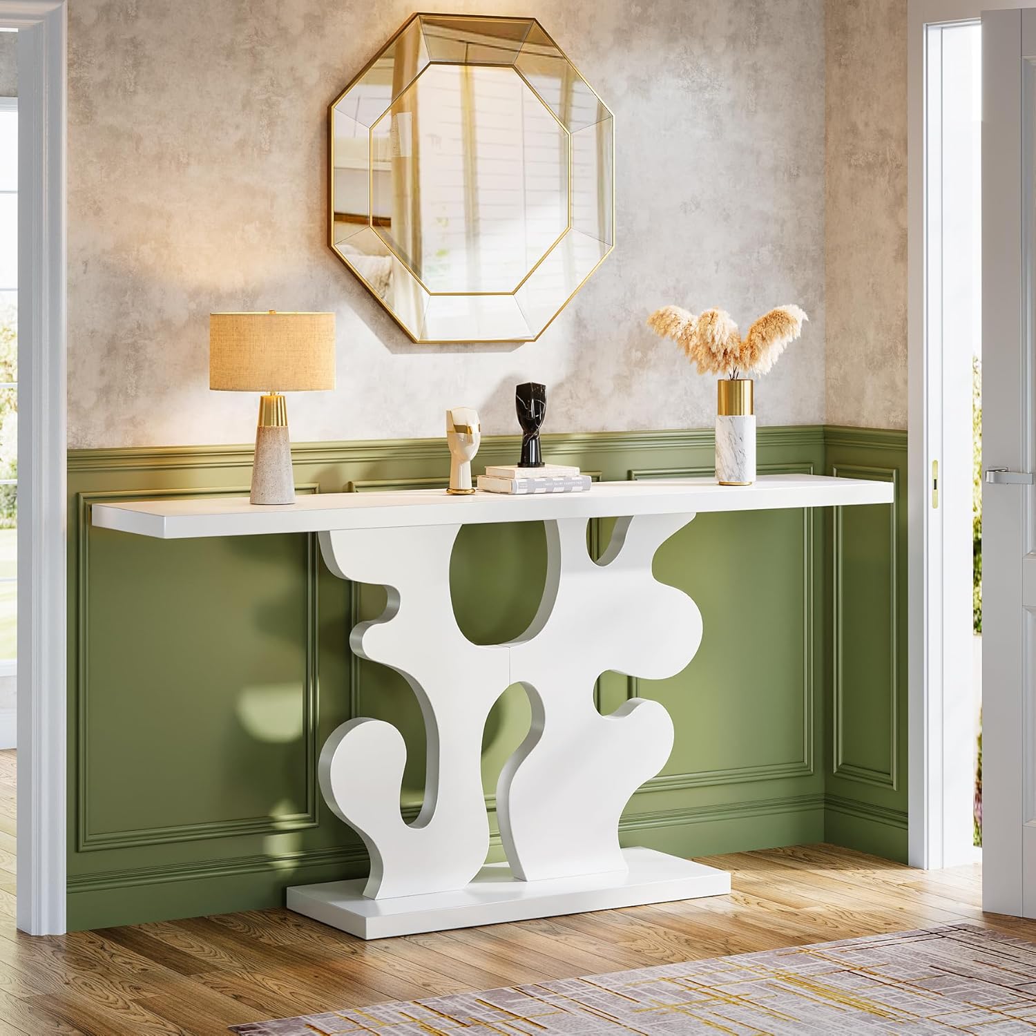 Tribesigns Console moderne pour entrée, Table basse étroite en bois pour salon, couloir, foyer