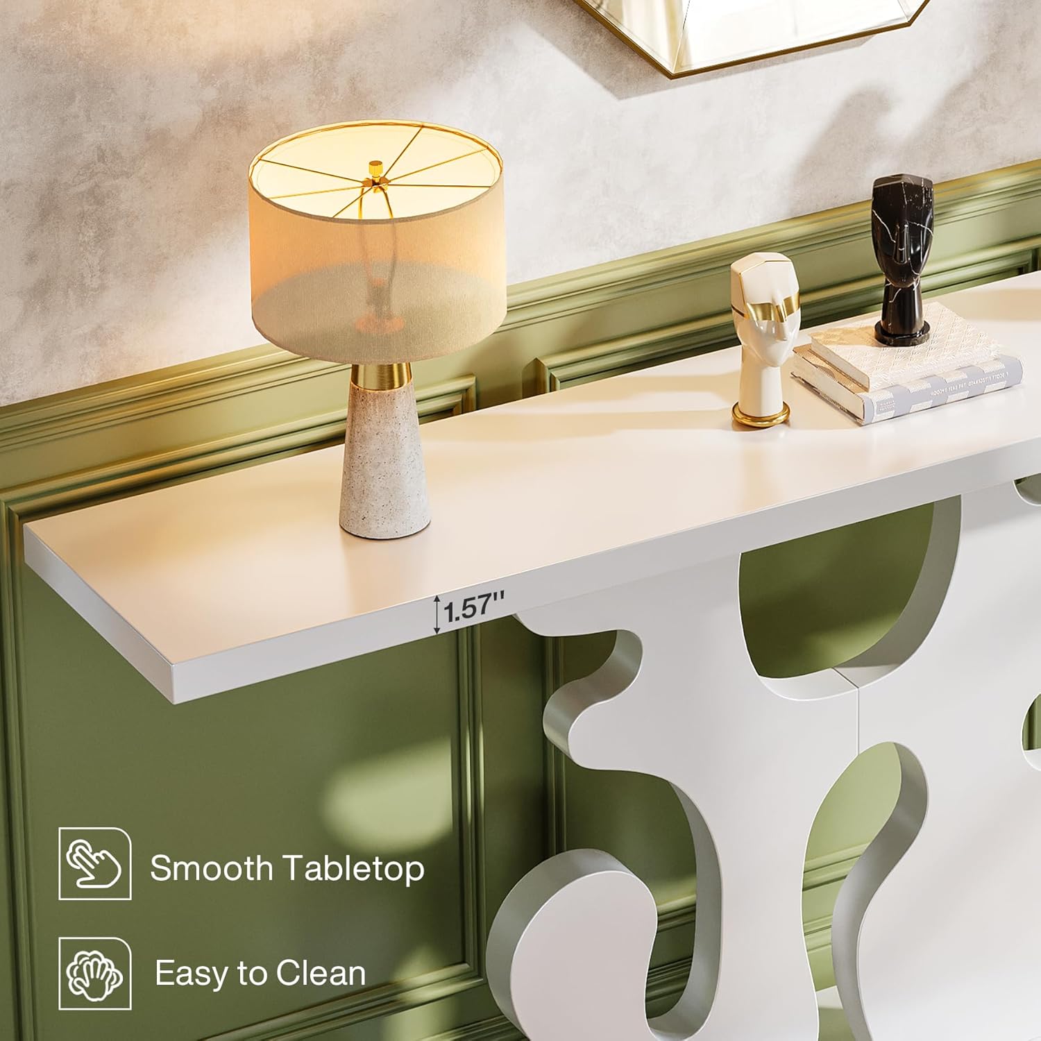 Tribesigns Console moderne pour entrée, Table basse étroite en bois pour salon, couloir, foyer