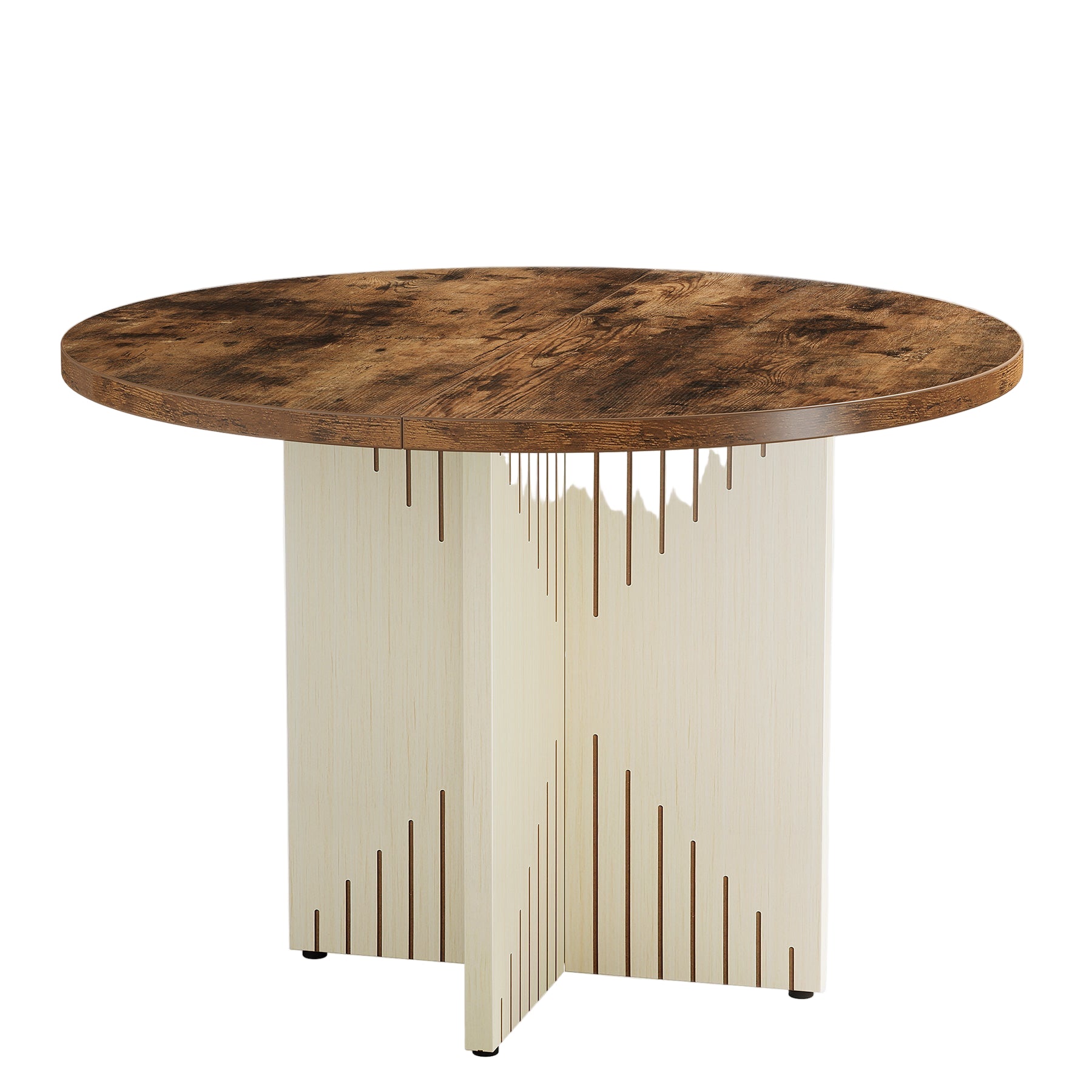 Tribesigns Table à manger 100 cm, Style ferme pour 4 personnes