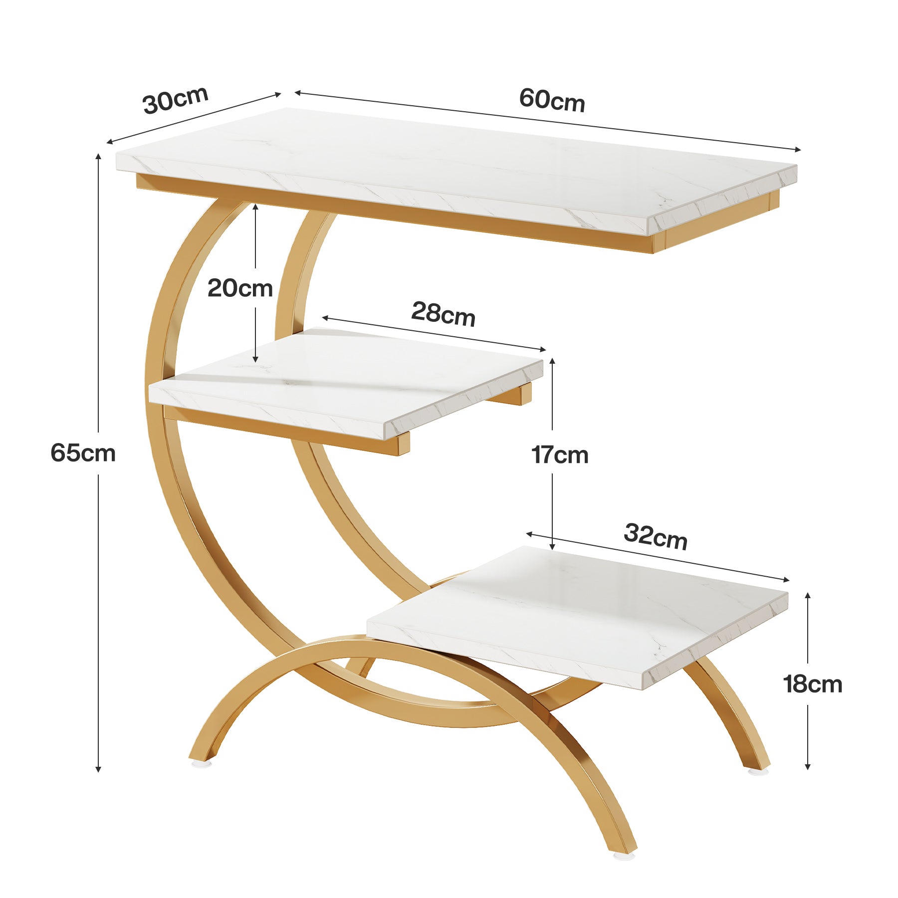 Tribesigns Table d'appoint C, Console de canapé avec rangement Table Basse à café