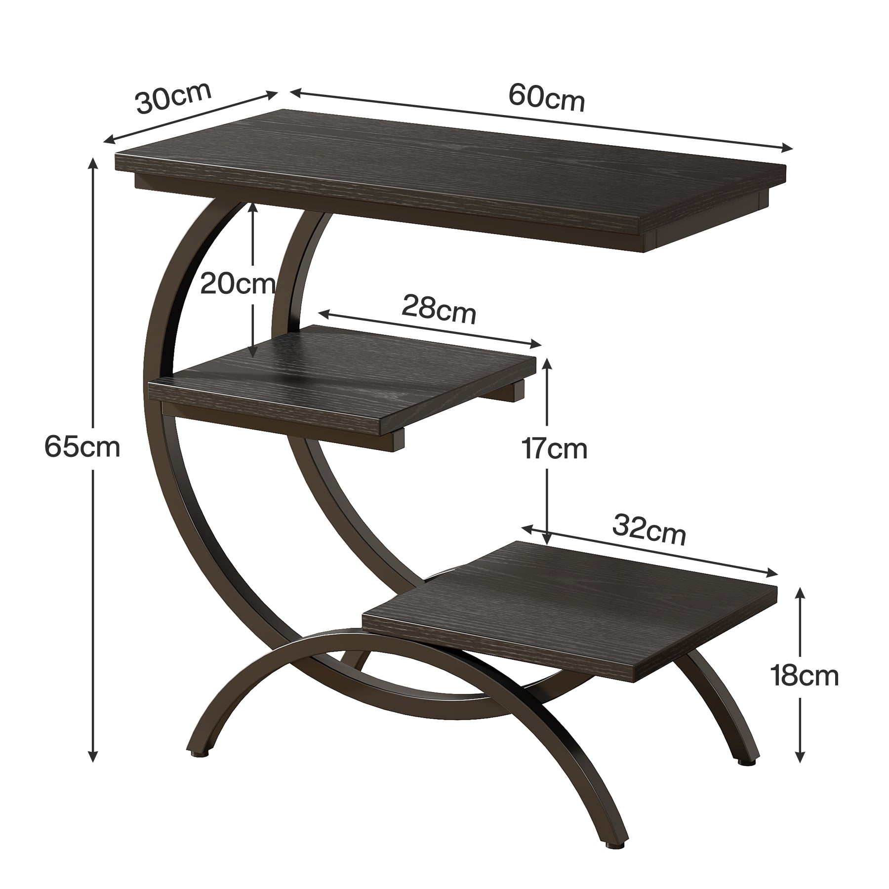 Tribesigns Table d'appoint C, Console de canapé avec rangement Table Basse à café