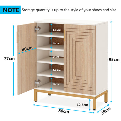 Tribesigns Armoire à chaussures 20 paires avec portes Meubleà chaussures