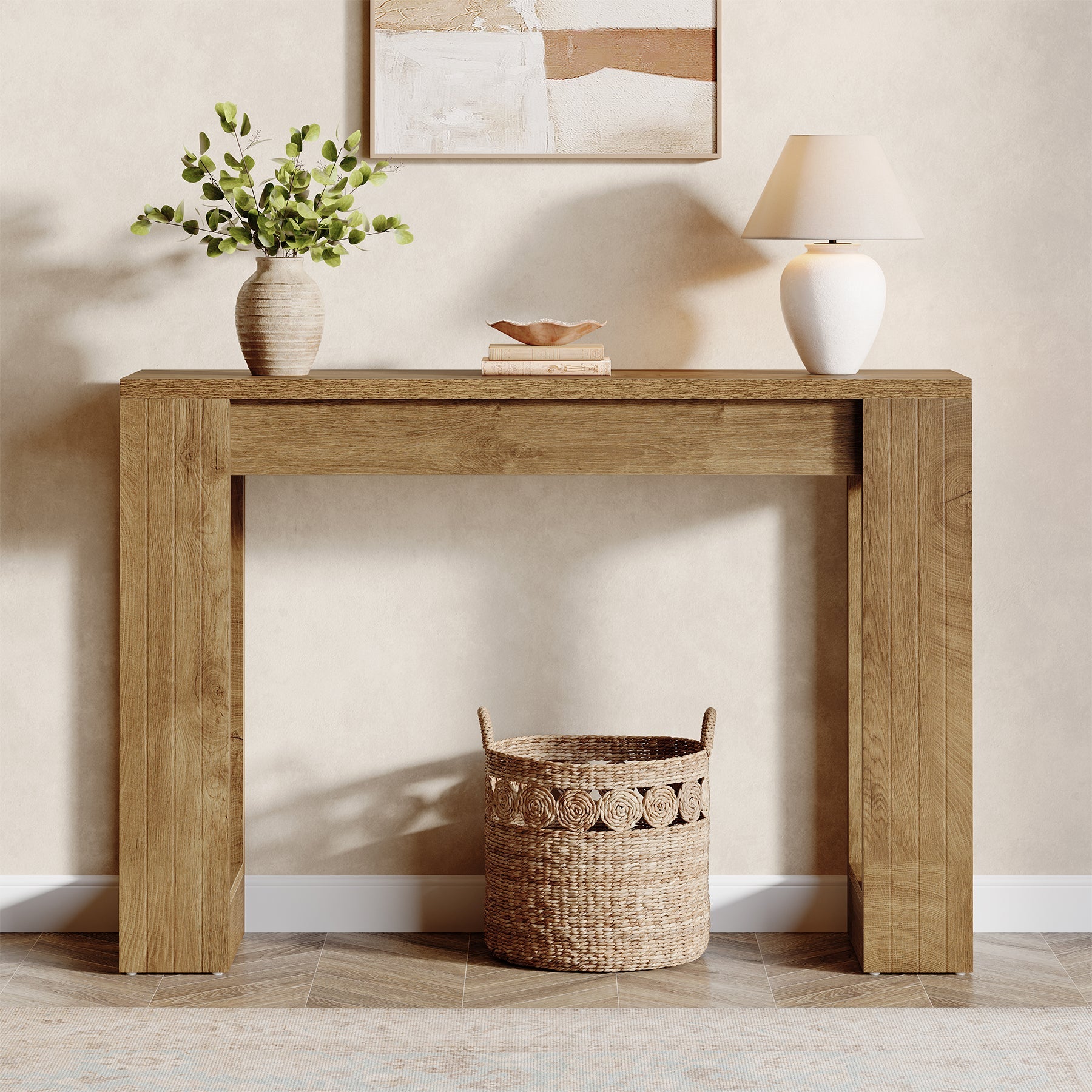 Tribesigns Console étroite de 105 cm, Table d'entrée rustique pour couloir et salon