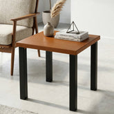 Tribesigns Table d'appoint d'extérieur résistante aux intempéries, Table de balcon aspect bois 3