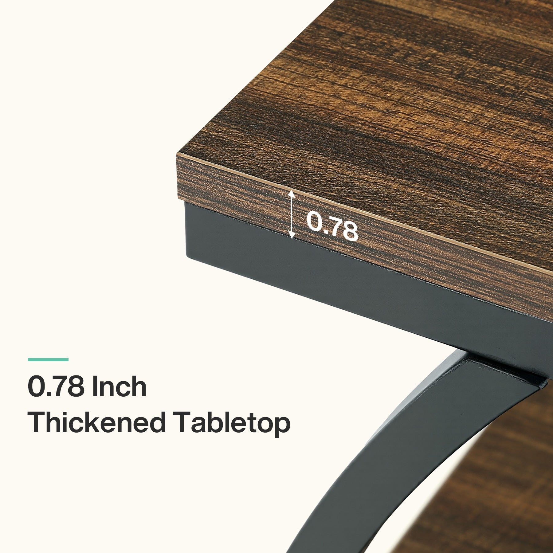 Tribesigns Table d'appoint étroite de 60 cm avec 3 niveaux de rangement, Table de chevet industrielle pour salon ou chambre