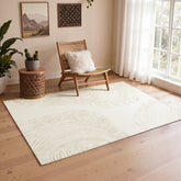 Tribesigns Tapis de salon lavable , Motif abstrait poils ras doux, Style bohème minimaliste, antidérapant 3