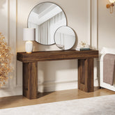 160cm Konsolentisch, Bauernhaus-Sofatisch aus Holz, Eingangstisch#Farbe_Braun 3