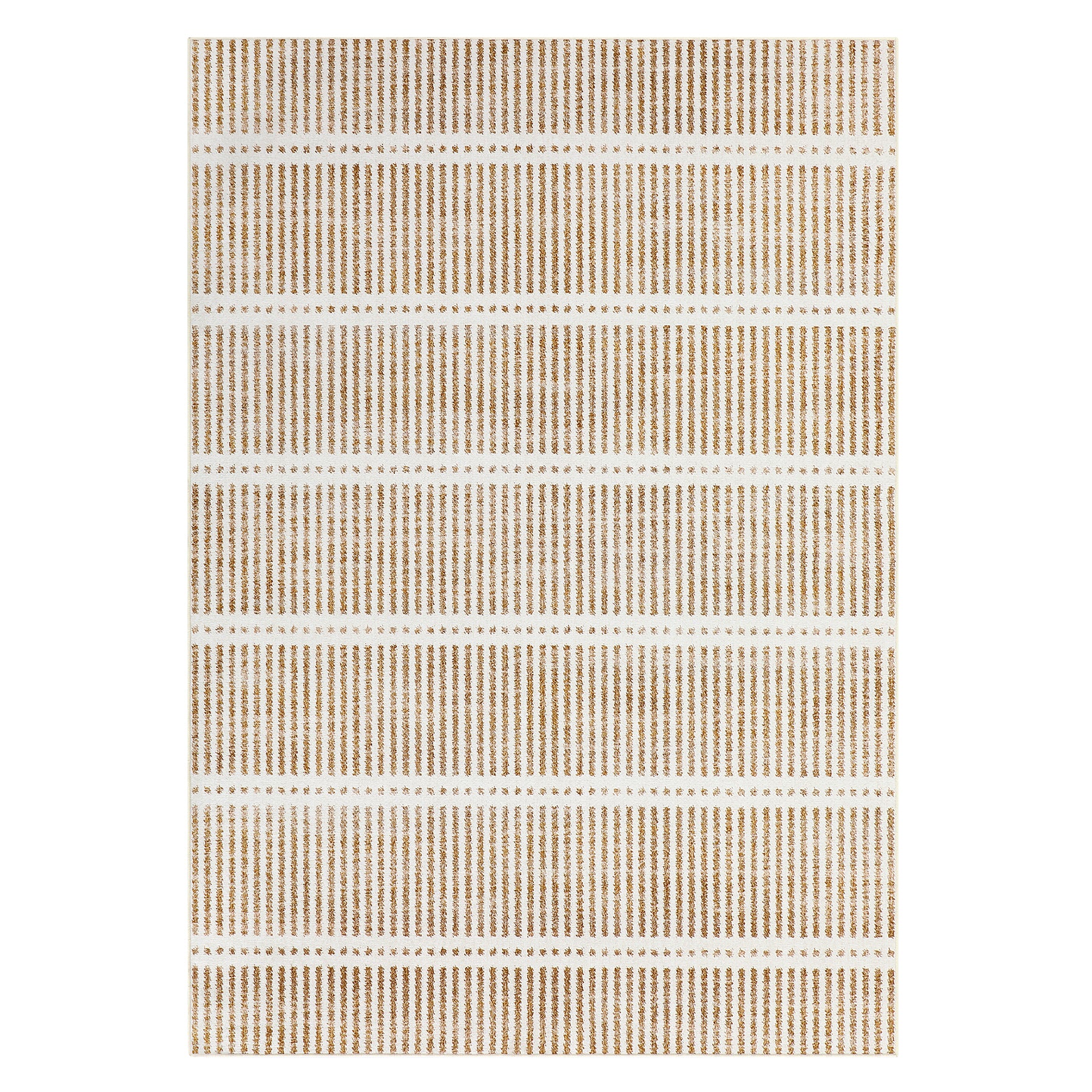 Tribesigns Tapis lavable à poils ras, 160 x 230 cm & 200x300 cm Ultra-fin, Design rayé style ferme