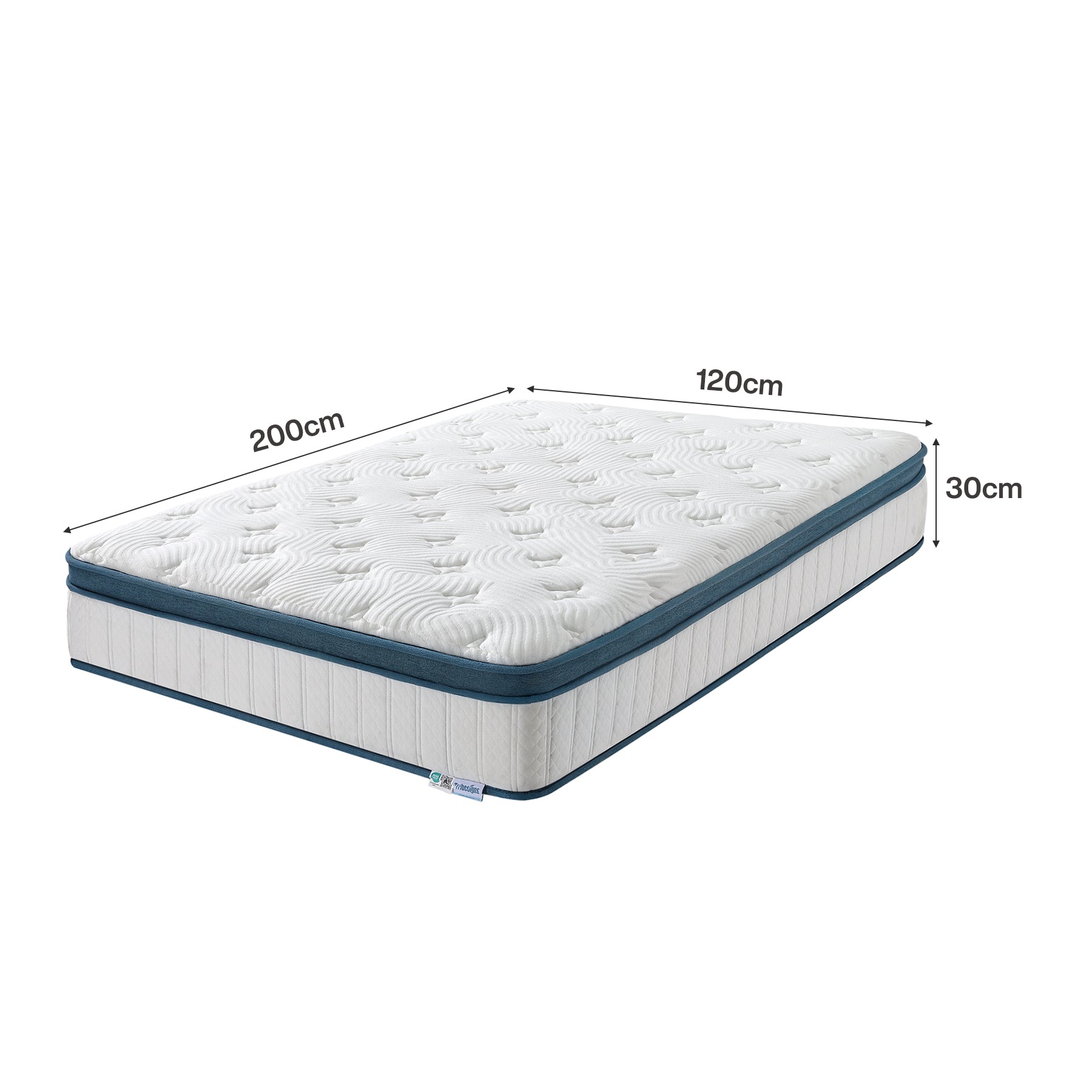 Tribesigns Matelas, Hauteur 25 cm, Matelas à Ressorts ensachés dureté Moyenne H3, Matelas orthopédique 7 Zones certifié Oeko-TEX