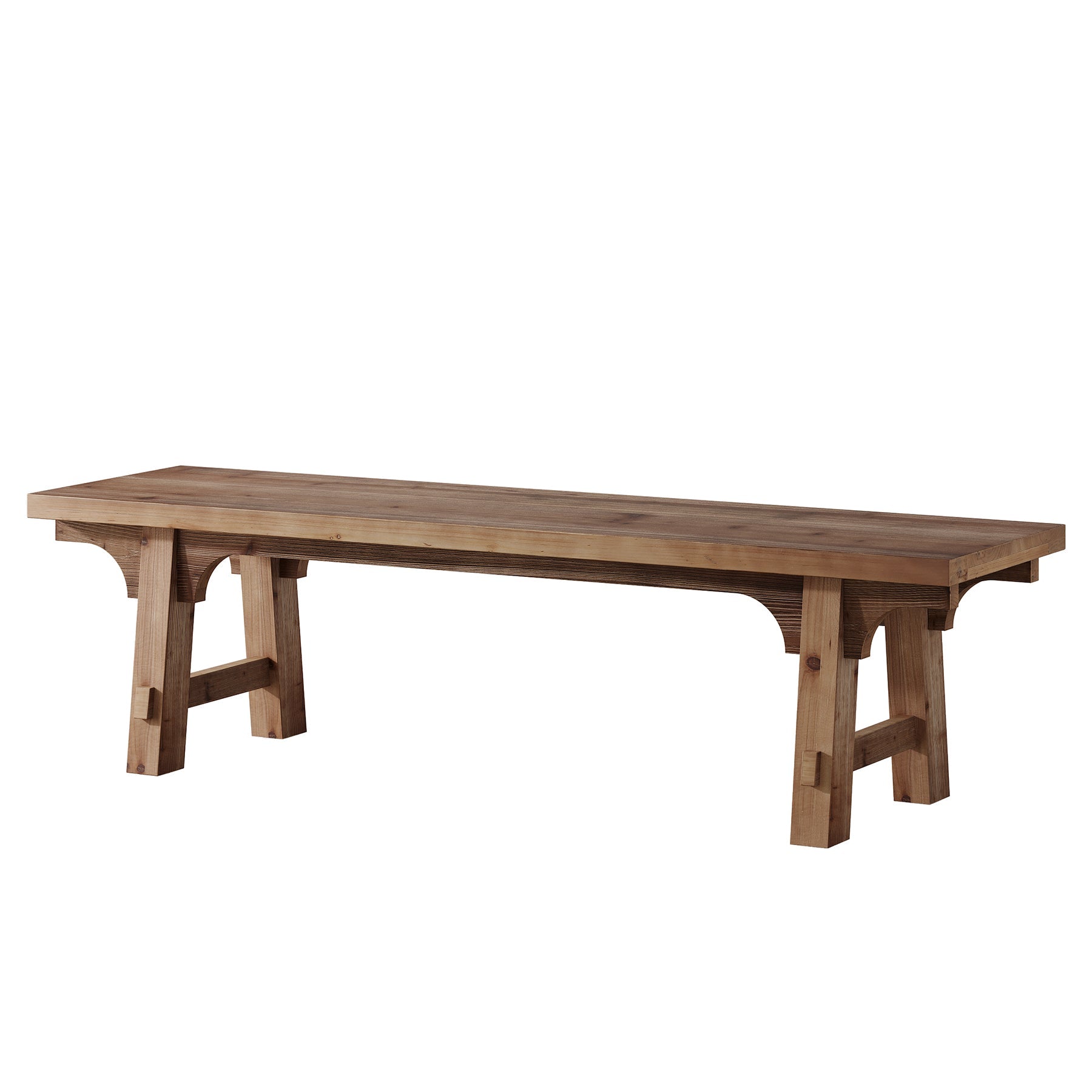 Tribesigns Banc en bois massif de 160 cm, long banc de couloir avec base robuste pour l'entrée et la chambre