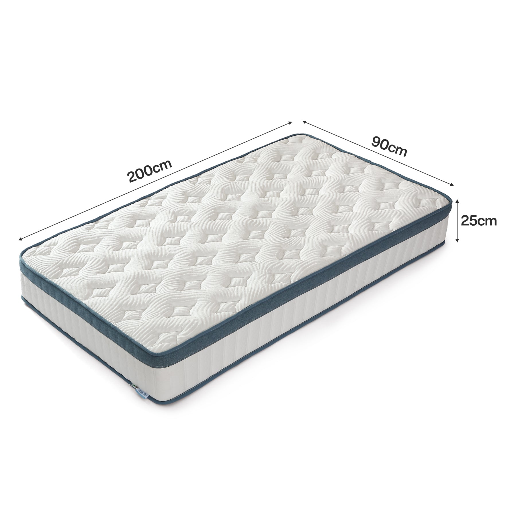 Tribesigns Matelas, Hauteur 25 cm, Matelas à Ressorts ensachés dureté Moyenne H3, Matelas orthopédique 7 Zones certifié Oeko-TEX