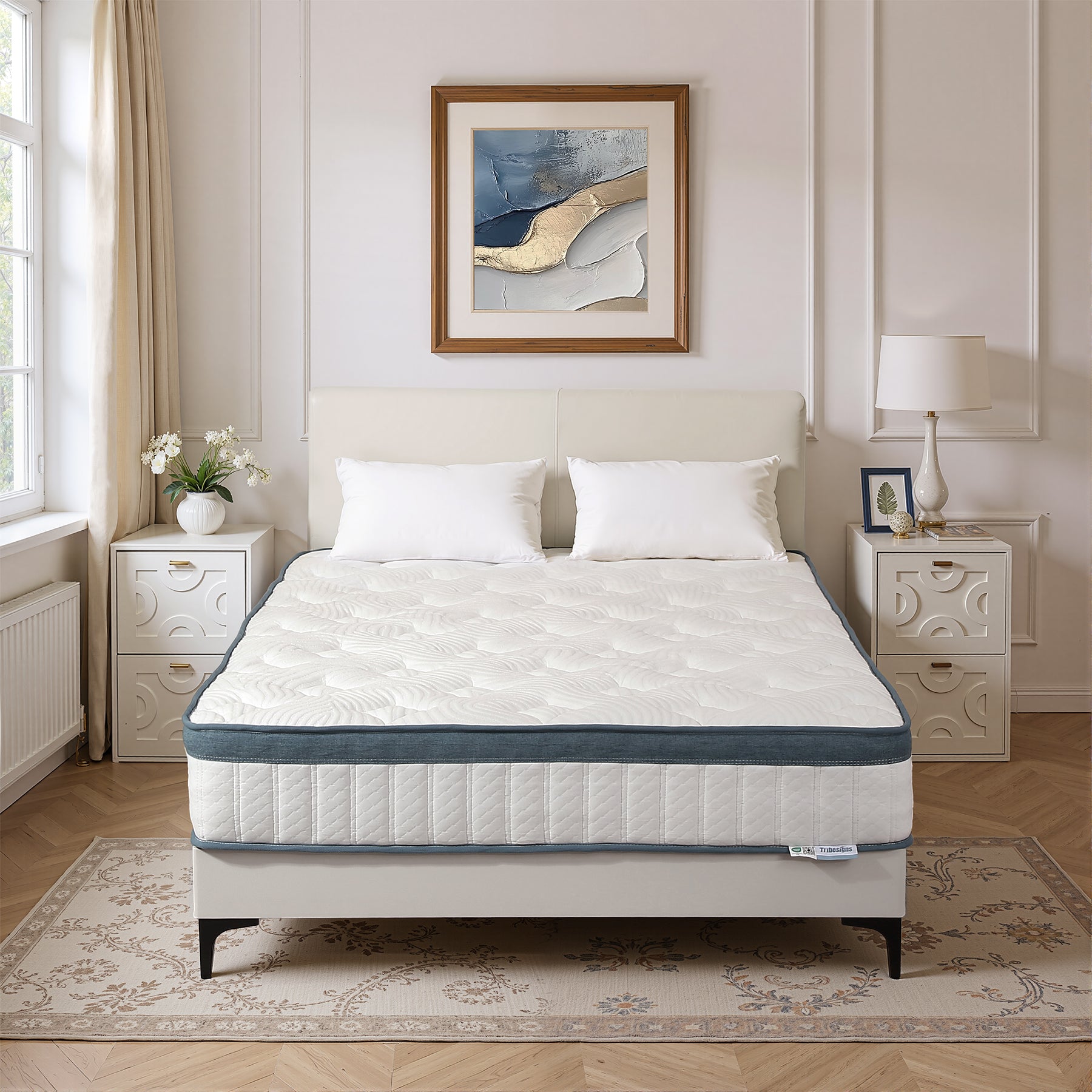 Tribesigns Matelas, Hauteur 25 cm, Matelas à Ressorts ensachés dureté Moyenne H3, Matelas orthopédique 7 Zones certifié Oeko-TEX