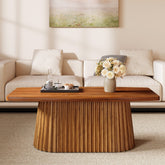 Tribesigns Table basse rectangulaire 120 cm avec piètement plissé 3