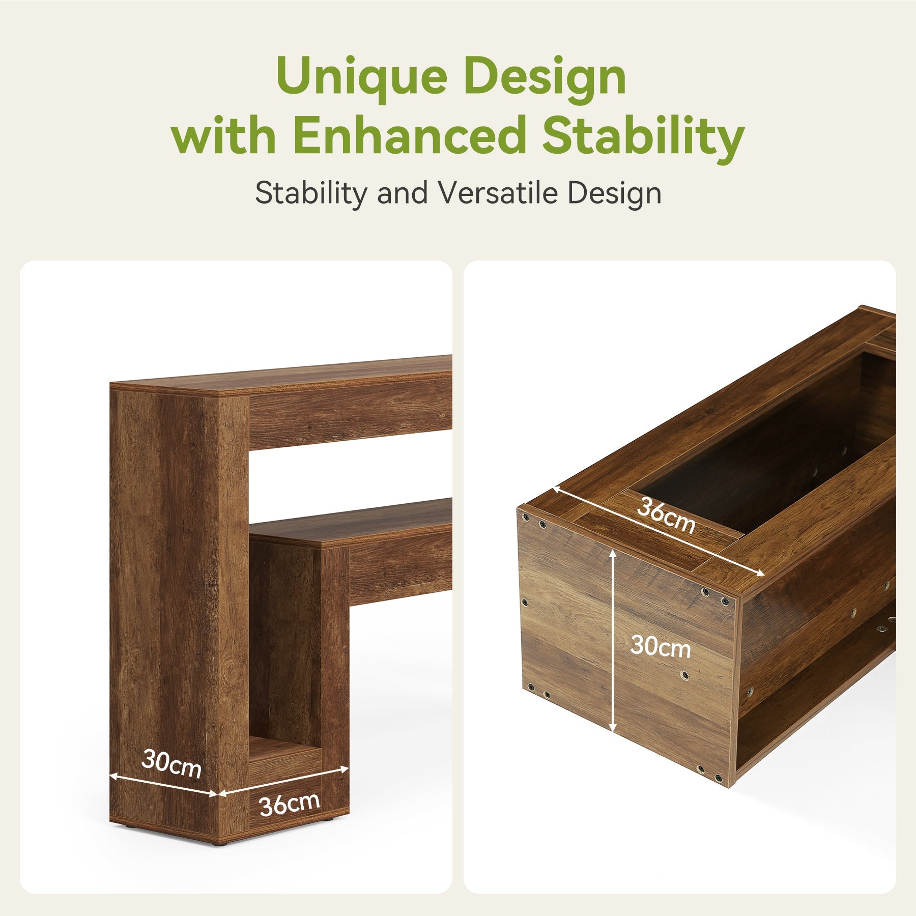Tribesigns Console étroite de 160 cm, Table d'appoint rustique à 2 niveaux
