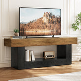 Tribesigns Meuble TV bas 160 cm, Compatible avec les téléviseurs jusqu'à 70 pouces avec compartiments 3