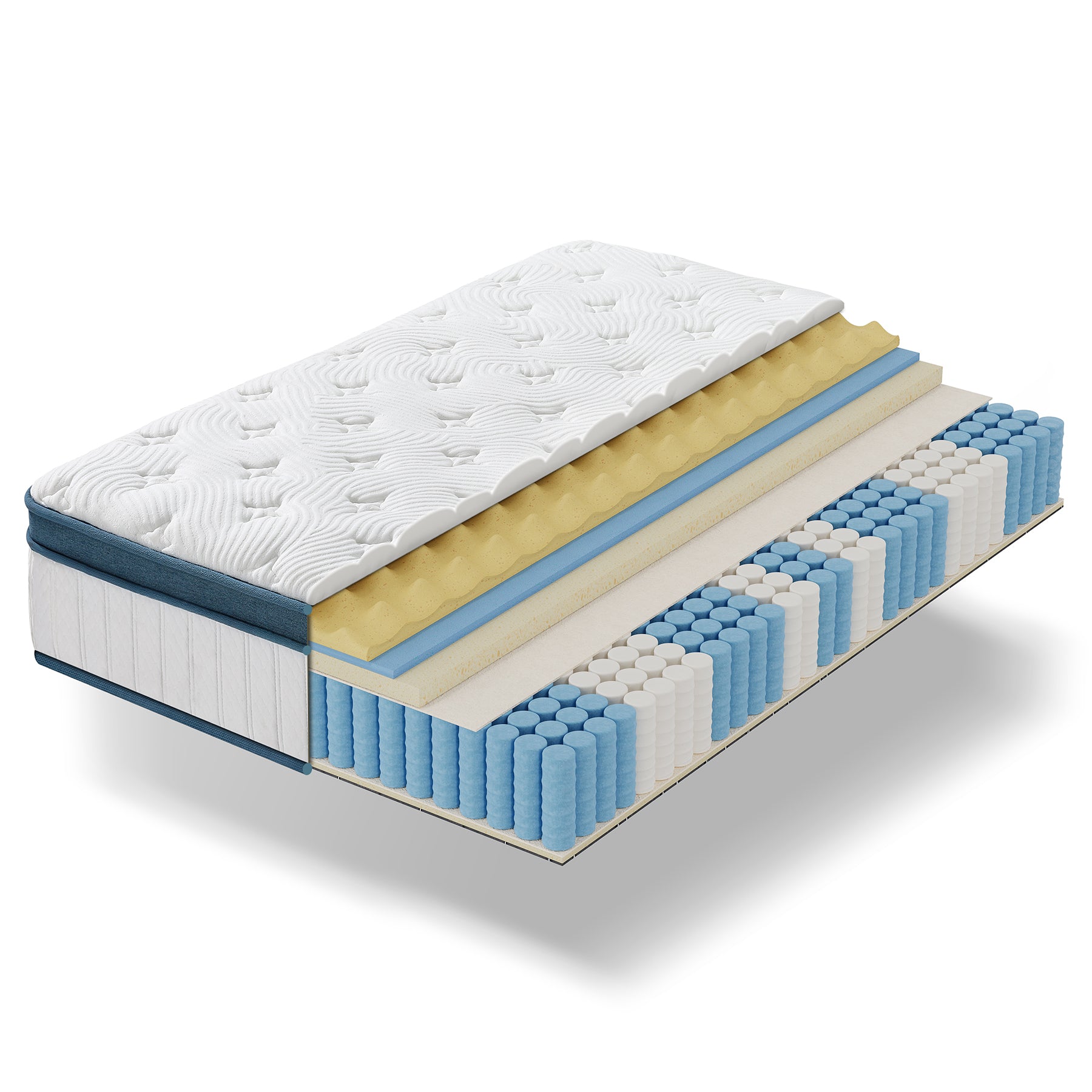 Tribesigns Matelas, Hauteur 25 cm, Matelas à Ressorts ensachés dureté Moyenne H3, Matelas orthopédique 7 Zones certifié Oeko-TEX