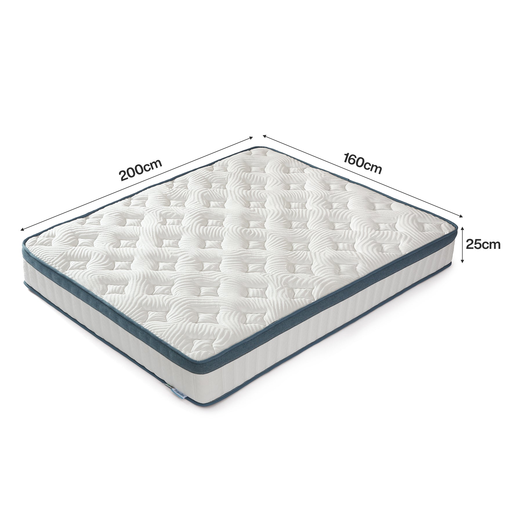 Tribesigns Matelas, Hauteur 25 cm, Matelas à Ressorts ensachés dureté Moyenne H3, Matelas orthopédique 7 Zones certifié Oeko-TEX