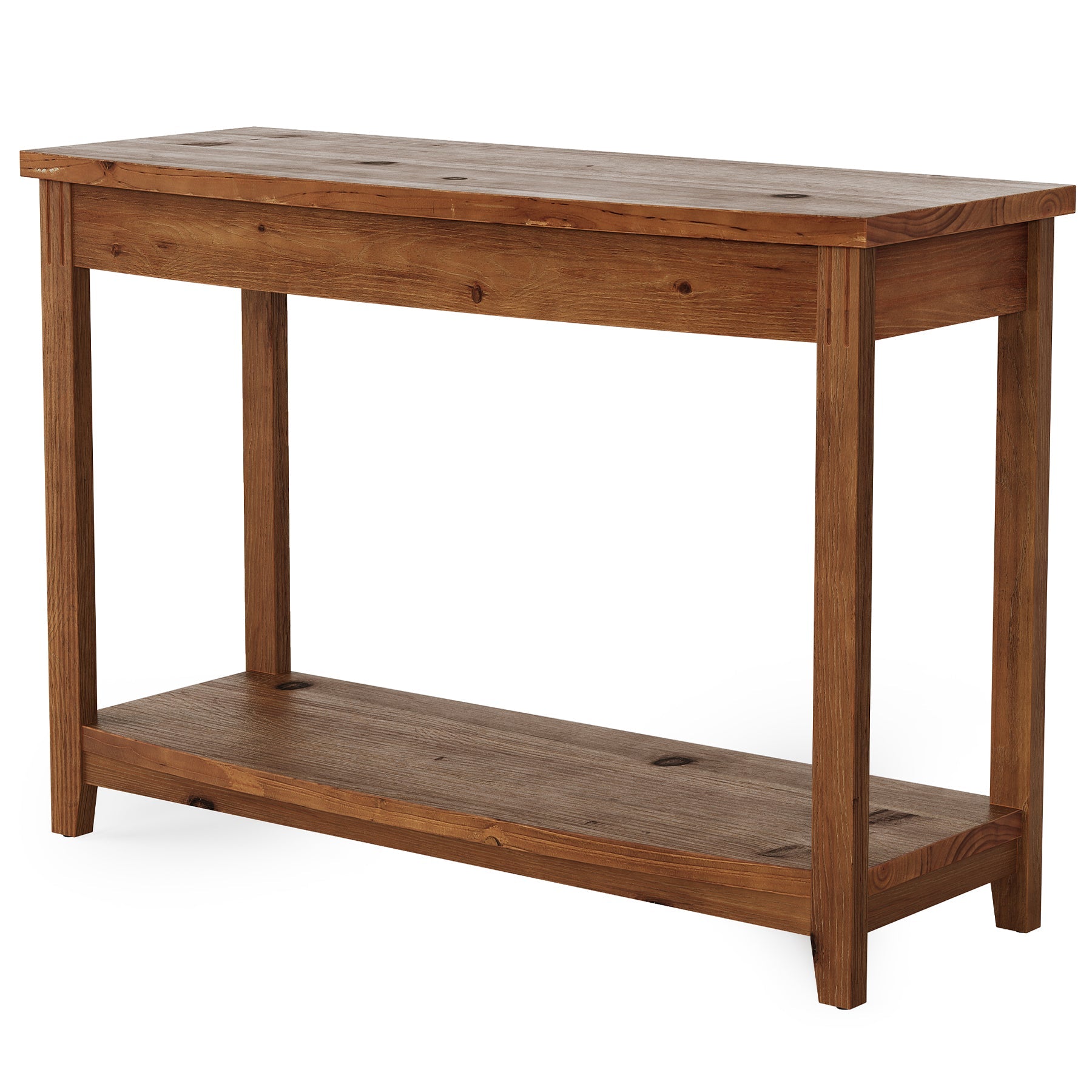 Tribesigns Console en bois massif de 105 cm, Table d'entrée de style campagnard avec étagère