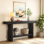 Tribesigns Table console extra longue avec plateau élargi et double base stable pour salon
