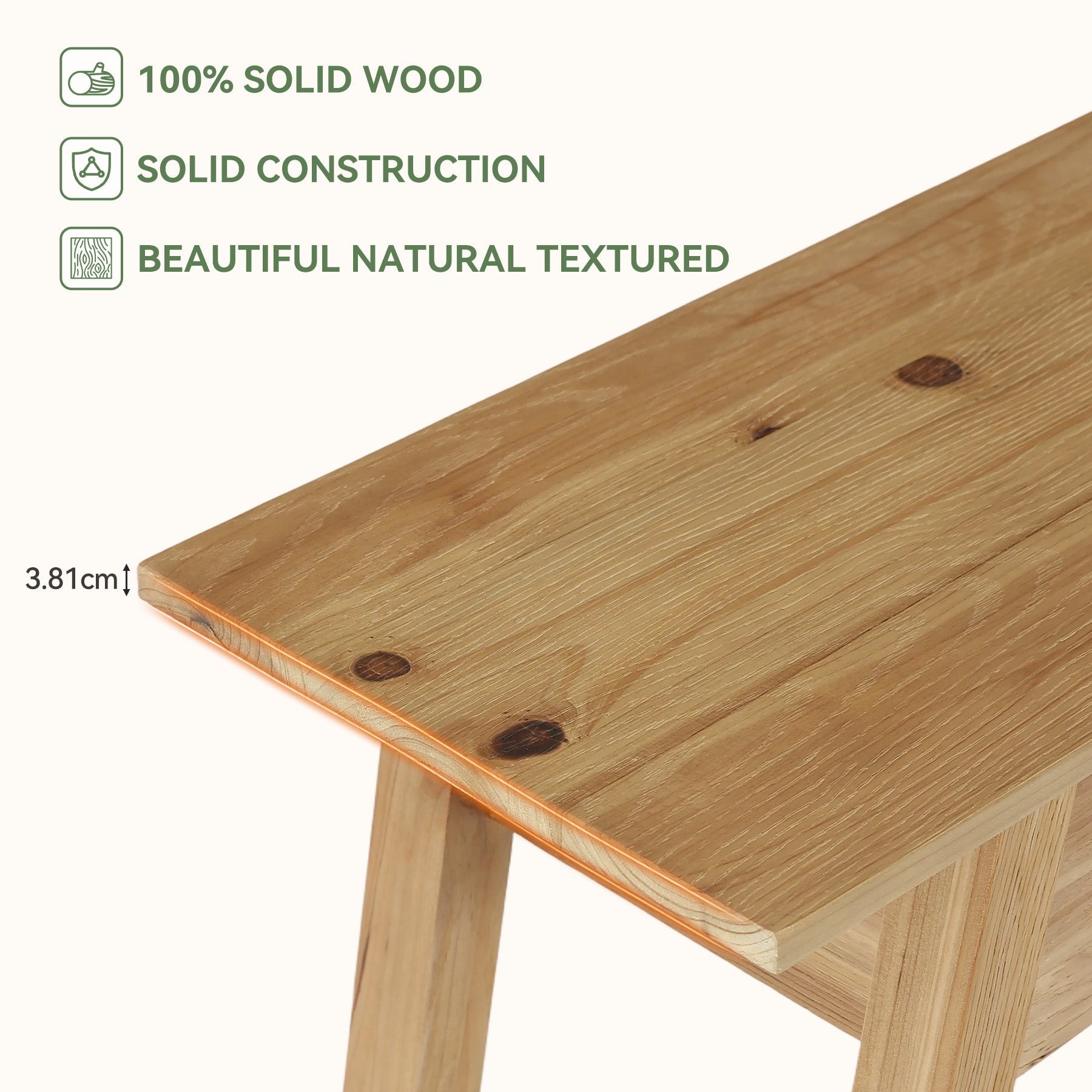 Tribesigns Console en bois massif 110 cm avec 2 tiroirs, Table d'entrée étroite avec étagère