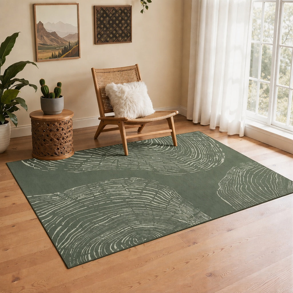 Tribesigns Tapis de salon lavable , Motif abstrait poils ras doux, Style bohème minimaliste, antidérapant
