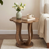 Tribesigns Table d'appoint moderne en forme de fleur, Petite table de chevet avec rangement 3