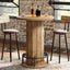 Tribesigns Table haute ronde de 100 cm de haut, Table de bistrot Plateau de table 80 x 80 cm
