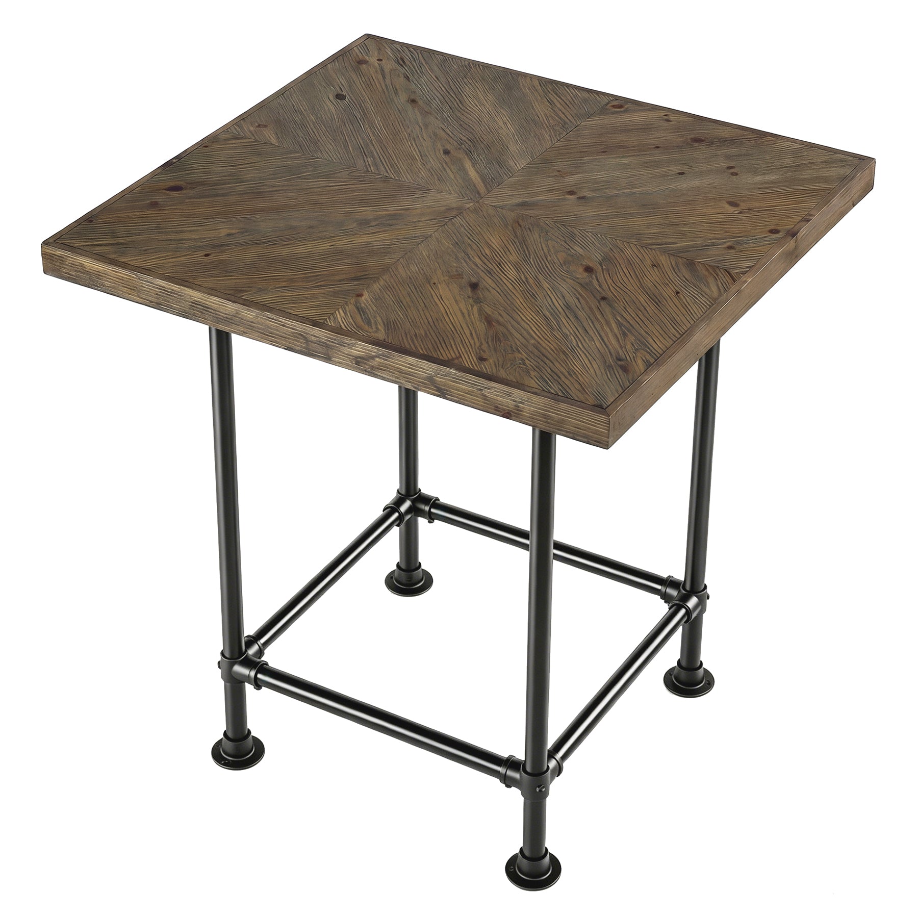 Tribesigns Table de bar de 90 cm de haut, style industriel avec plateau en bois massif
