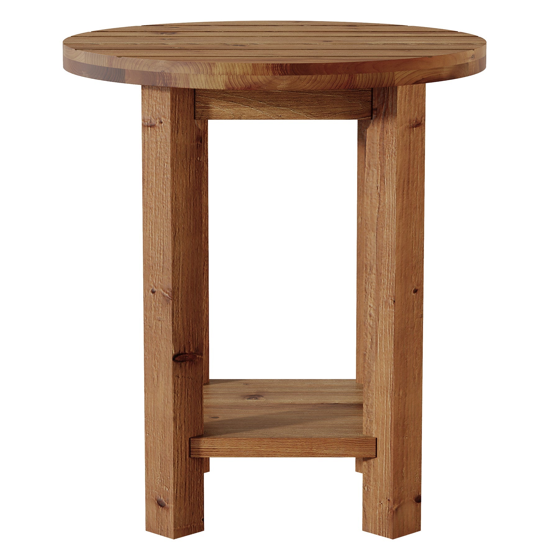 Table de chevet ronde de 50 cm, Table à 2 niveaux pour chambre à coucher